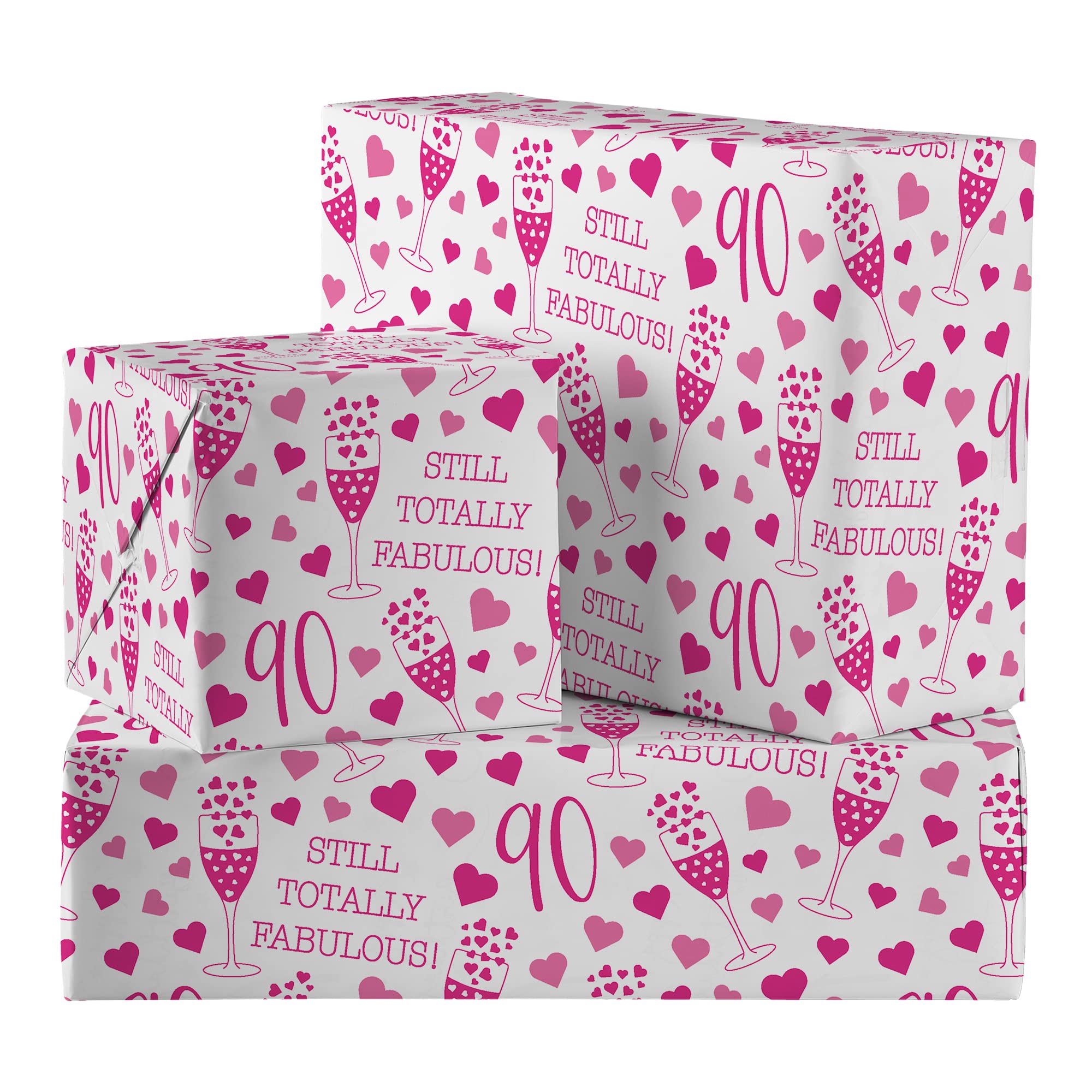 90th Birthday Gift Wrap And Tags Still Totally Fabulous