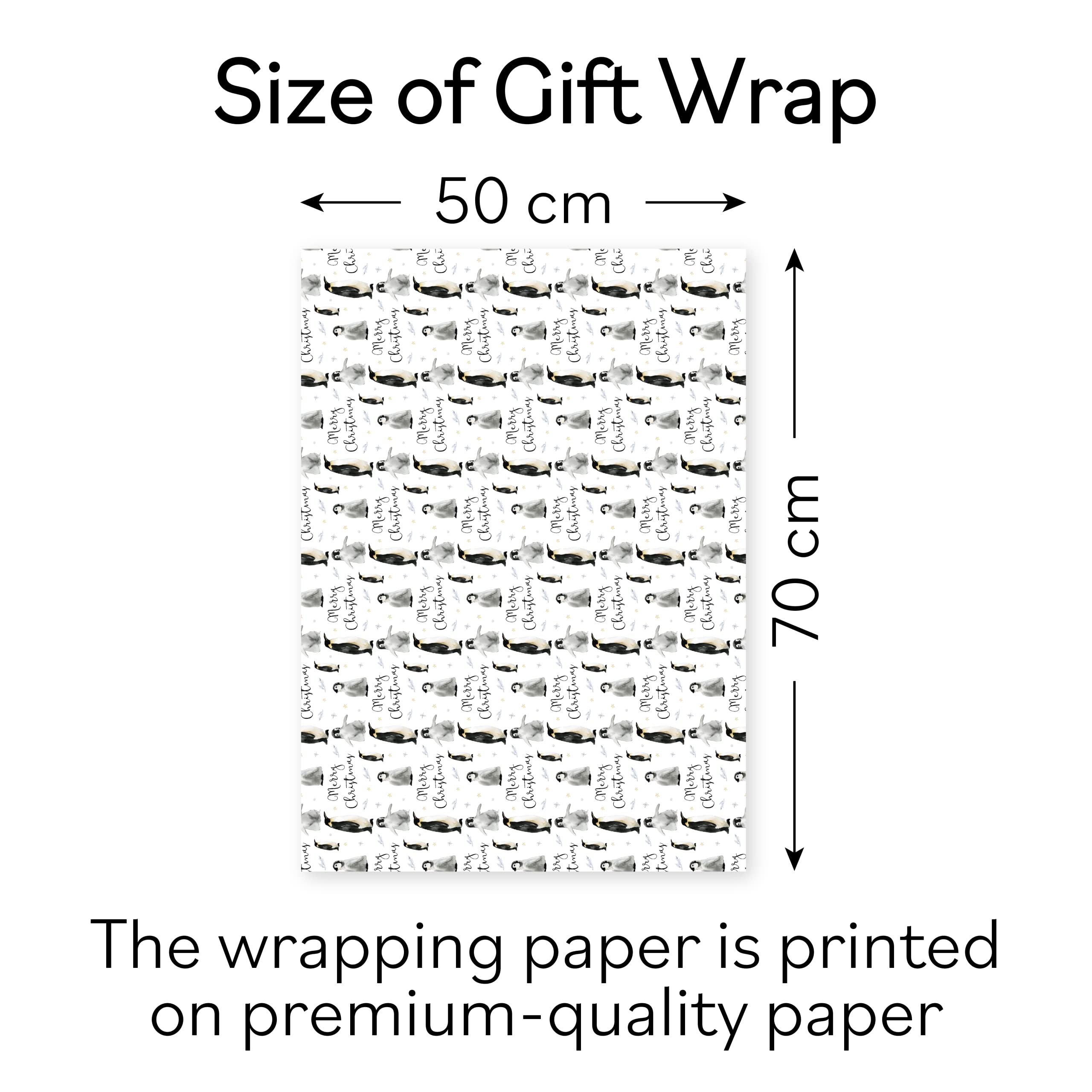 Christmas Penguin Gift Wrap And Tags Festive