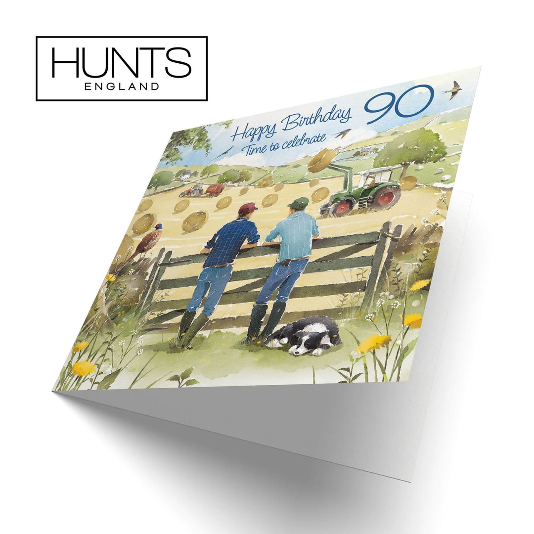90th Birthday Card Haymaking Milo's Gallery – Hunts England