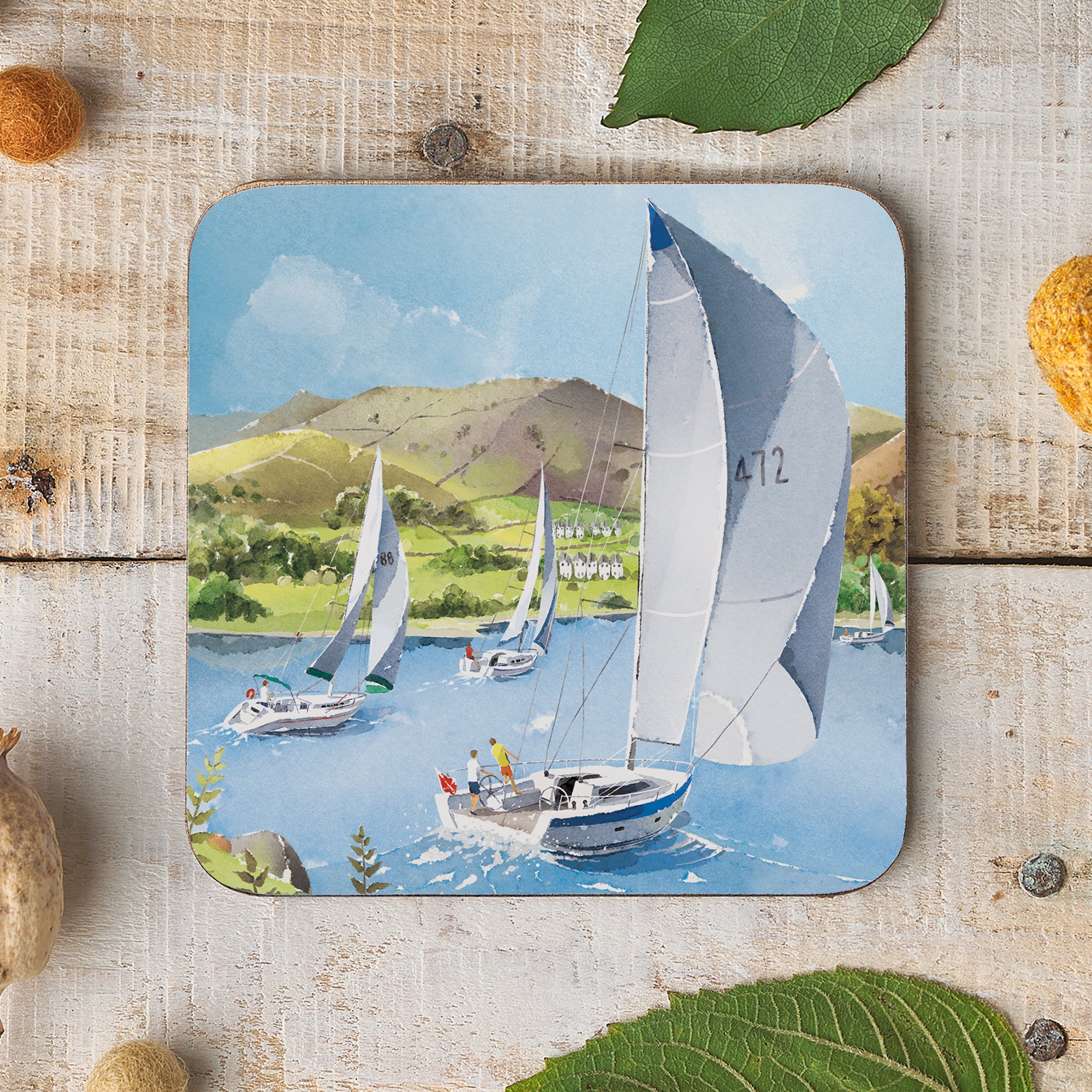 Sailing In The Lakes Drinks Coaster Milo's Gallery