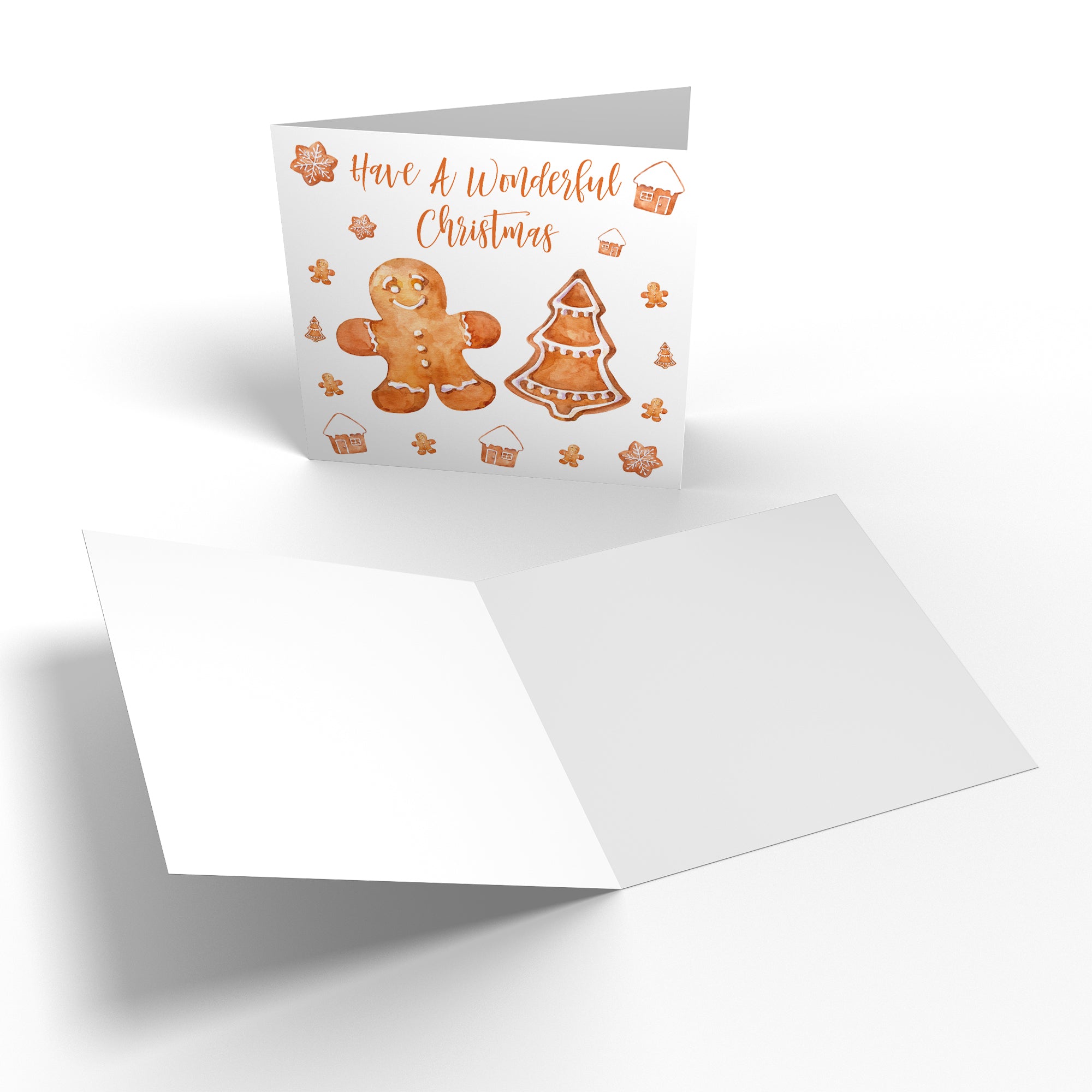 Gingerbread Pack Of 10 Christmas Cards And Envelopes