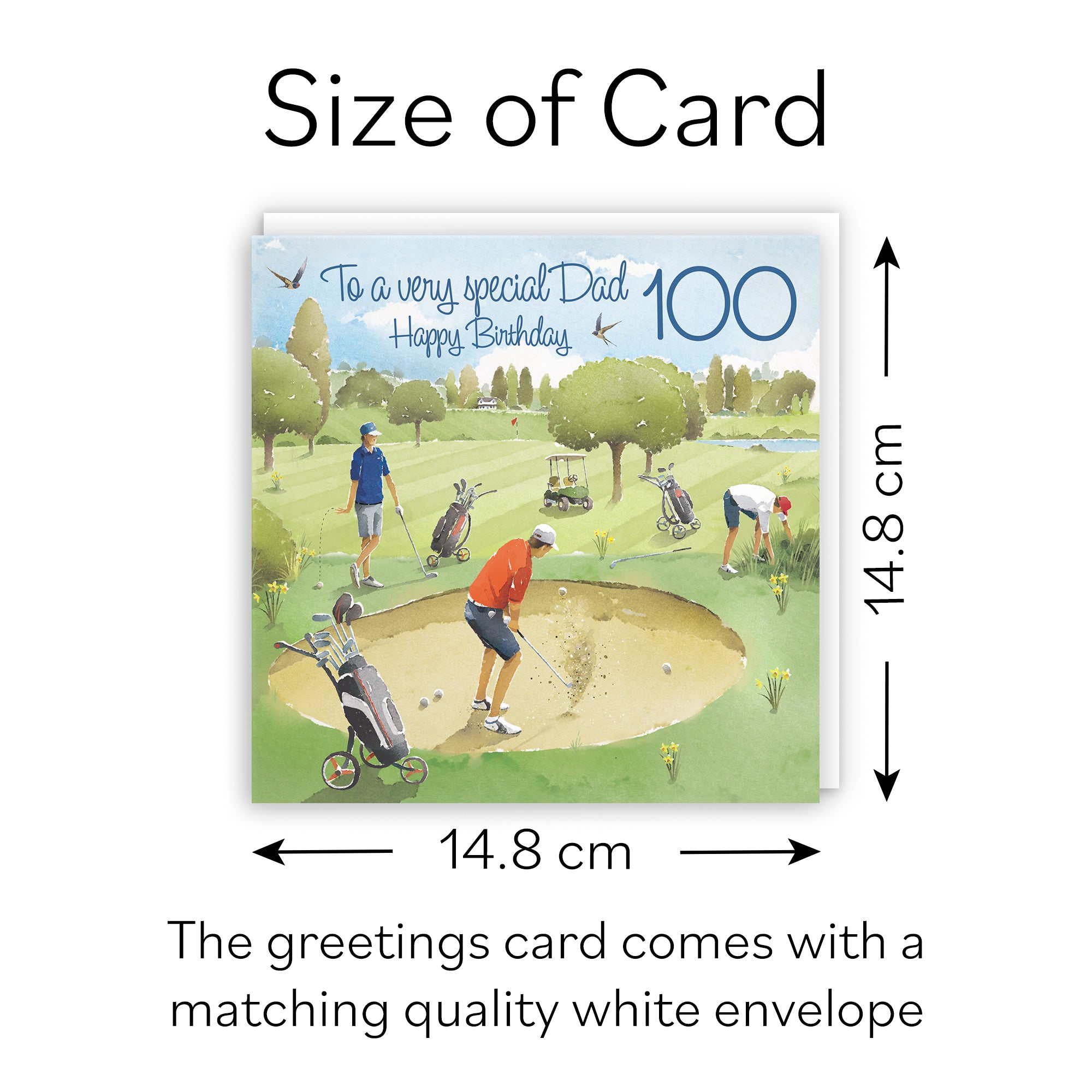 100th Dad Golfing Birthday Card Golf Bunker Milo's Gallery