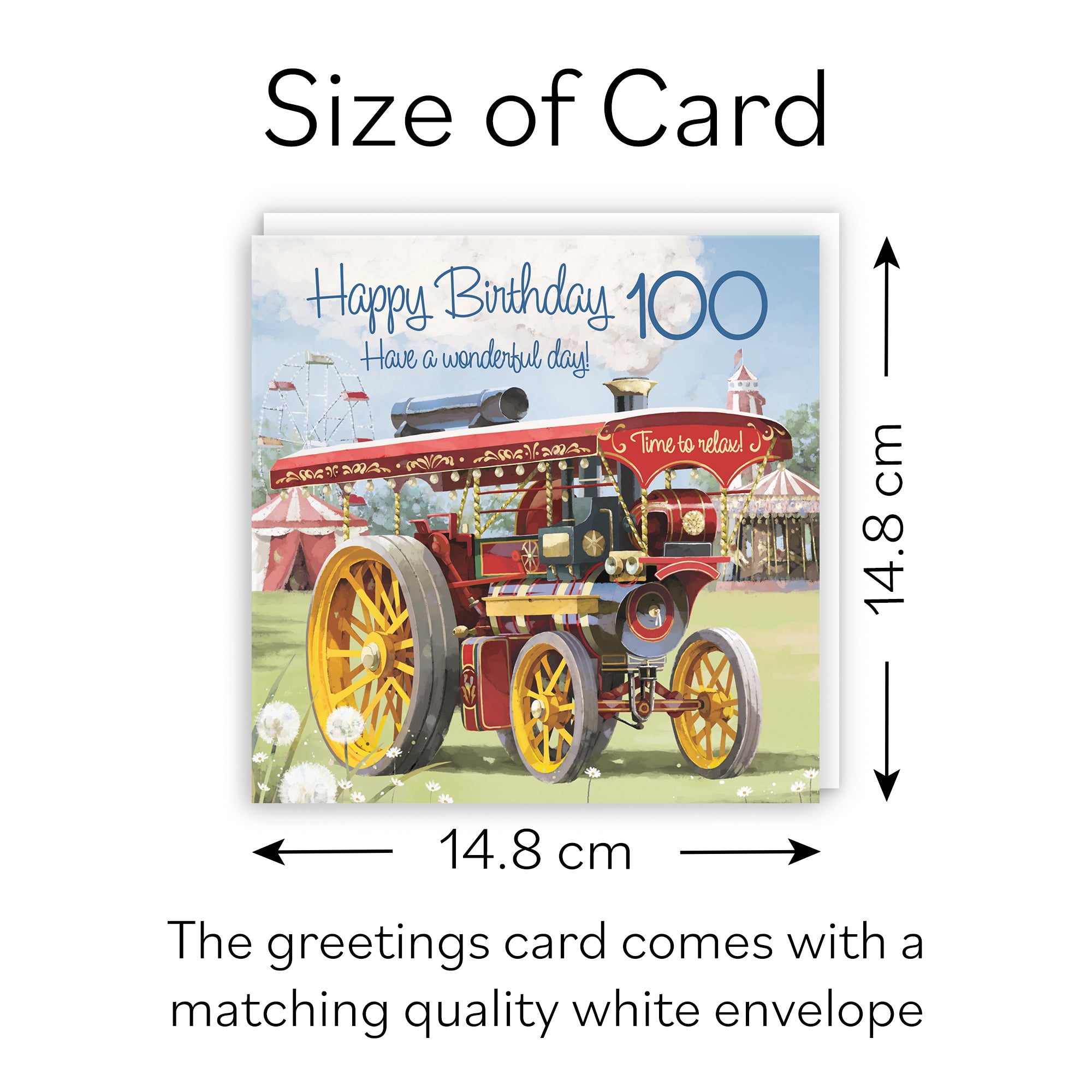 100th Traction Engine Birthday Card Steam Tractor Milo's Gallery