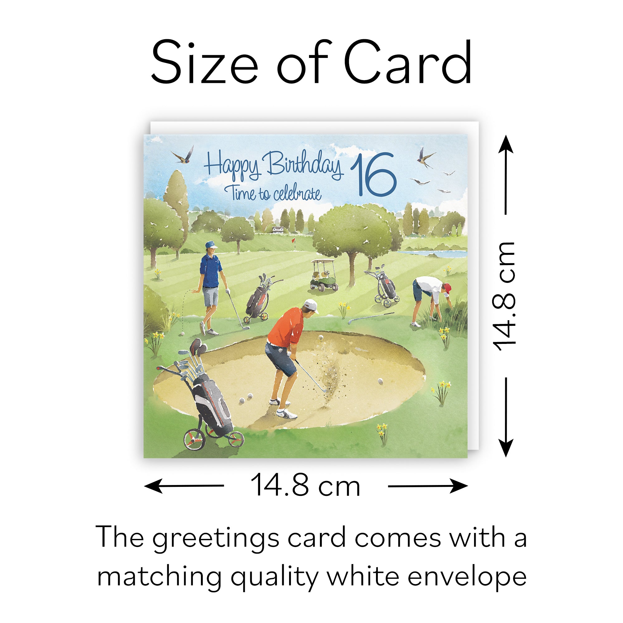 16th Golfing Birthday Card Golf Bunker Milo's Gallery