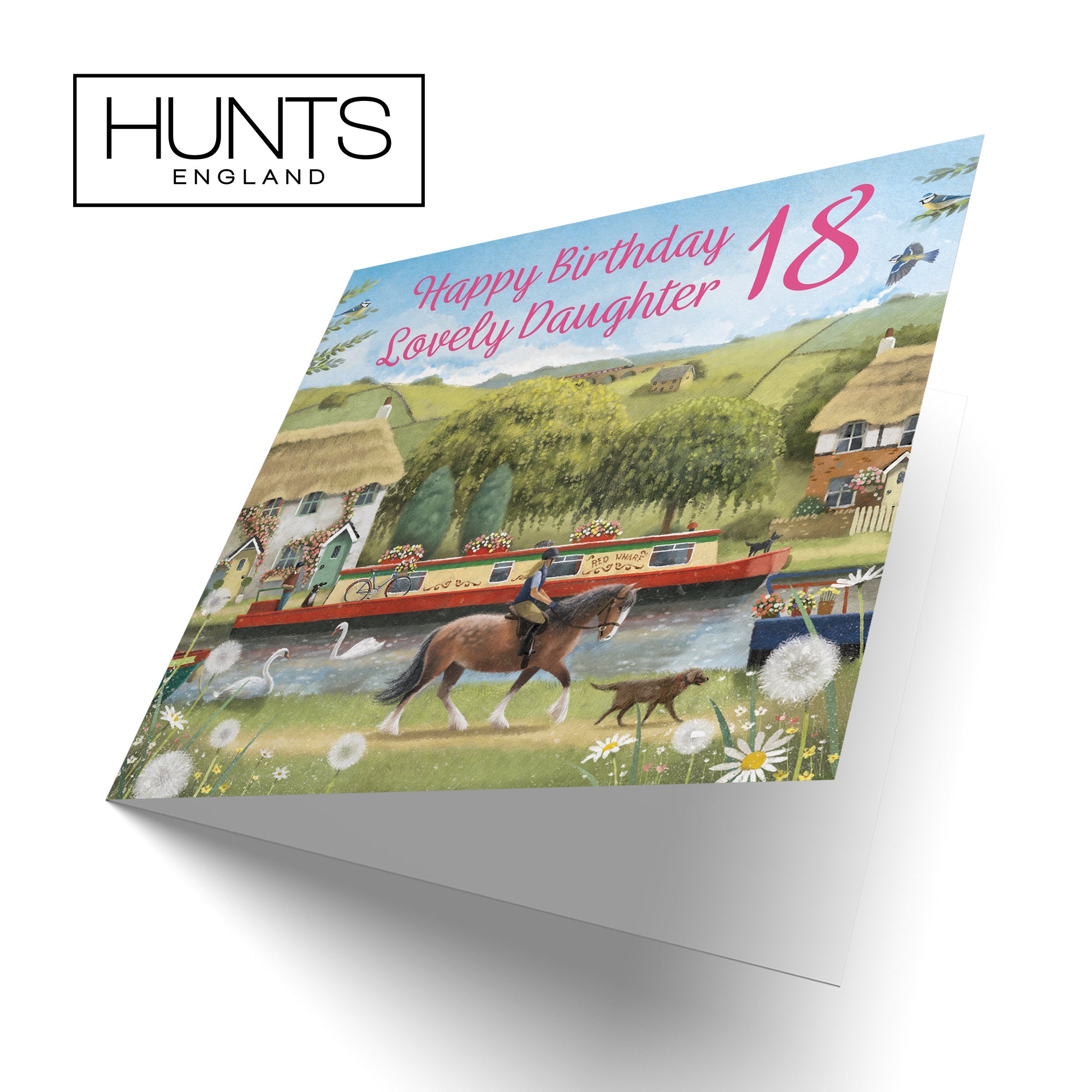 18th Daughter Canal Narrowboat Birthday Card Horse Riding Milo's Gallery