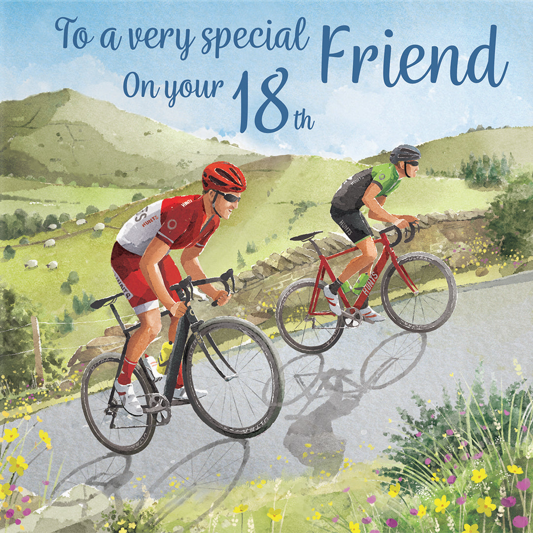 18th Friend Birthday Card Road Cycling Milo's Gallery