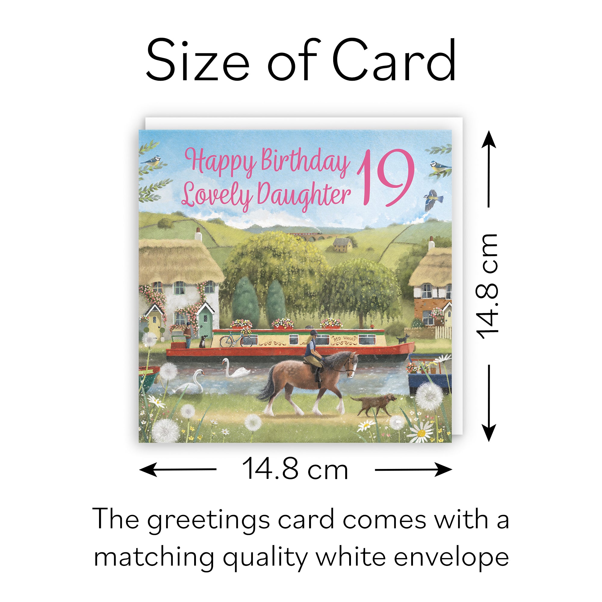 19th Daughter Canal Narrowboat Birthday Card Horse Riding Milo's Gallery