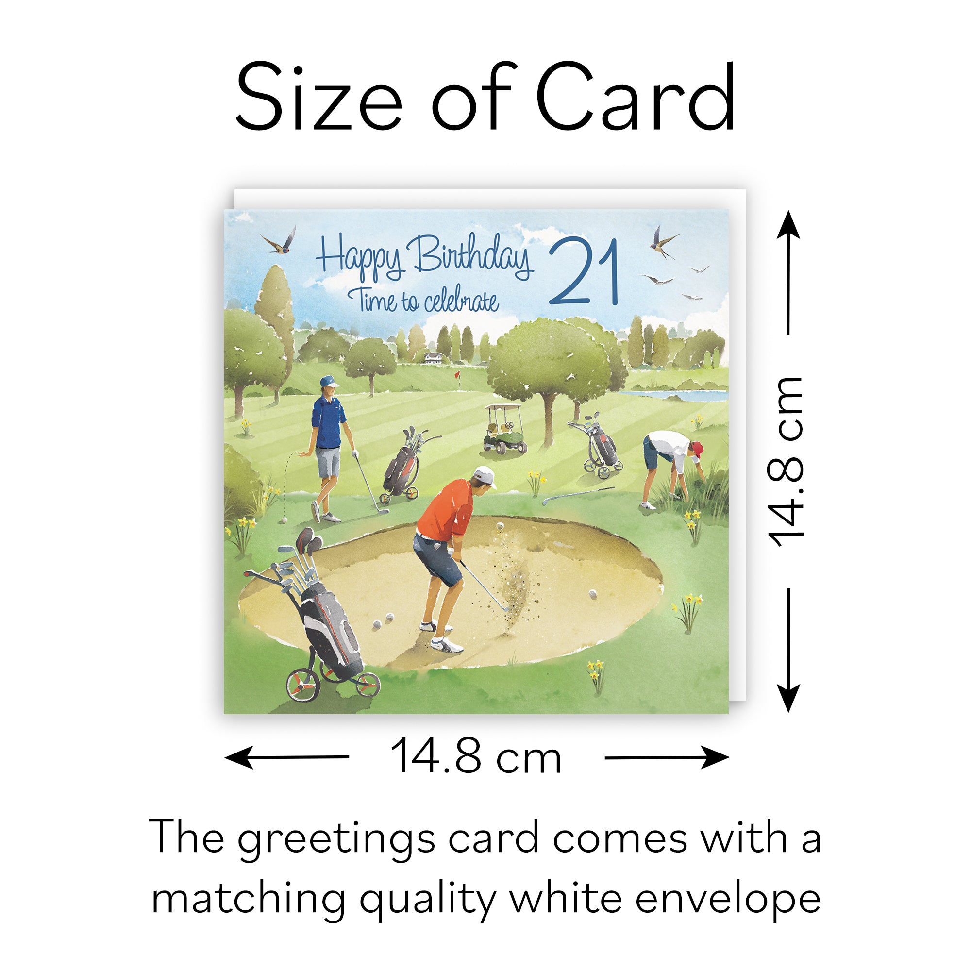 21st Golfing Birthday Card Golf Bunker Milo's Gallery