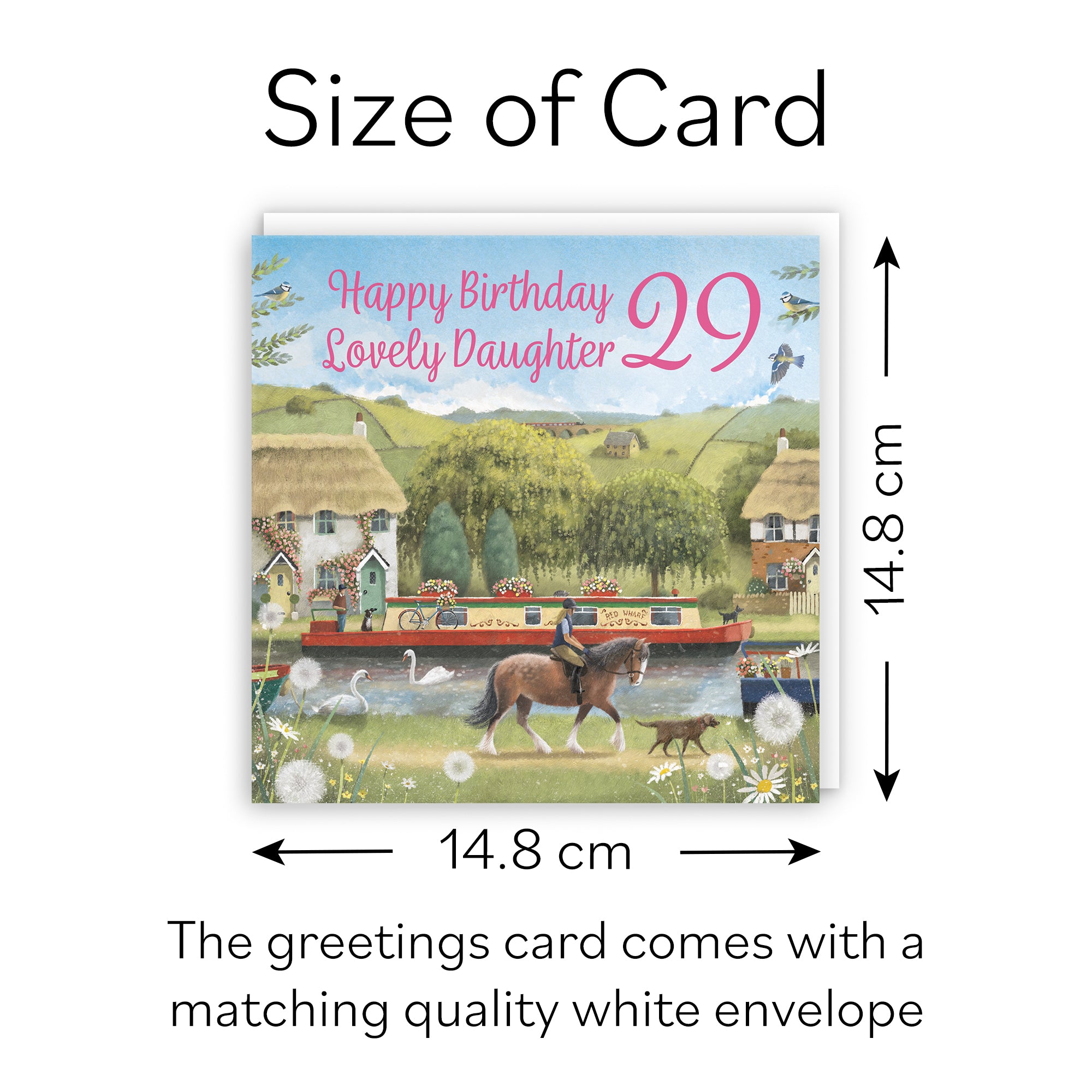 29th Daughter Canal Narrowboat Birthday Card Horse Riding Milo's Gallery