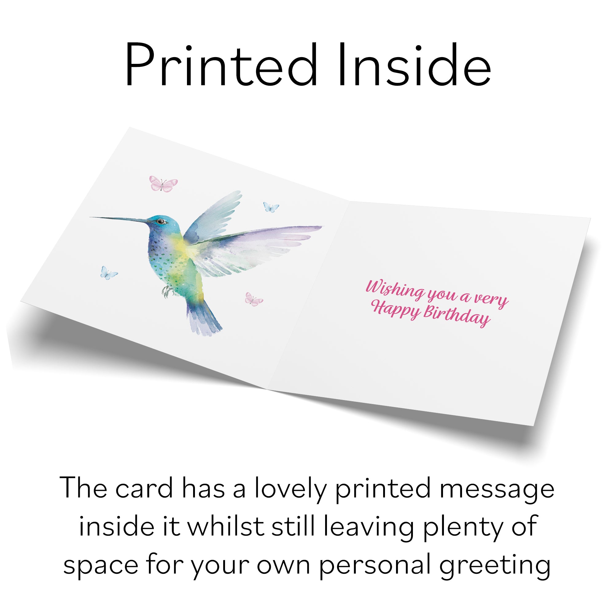 80th Aunt Birthday Card Hummingbird Gold Foil Milo's Gallery