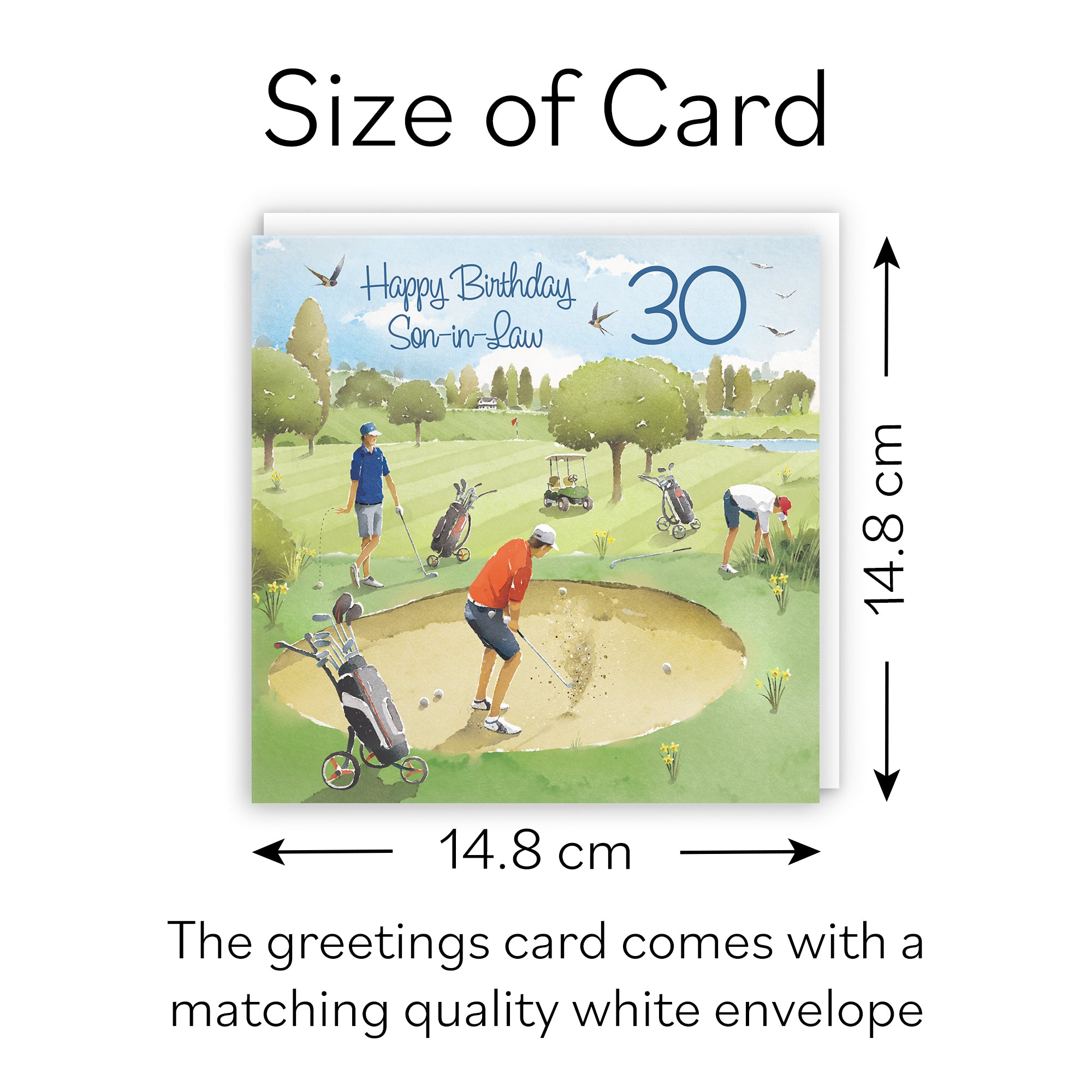 30th Son-in-Law Golfing Birthday Card Golf Bunker Milo's Gallery