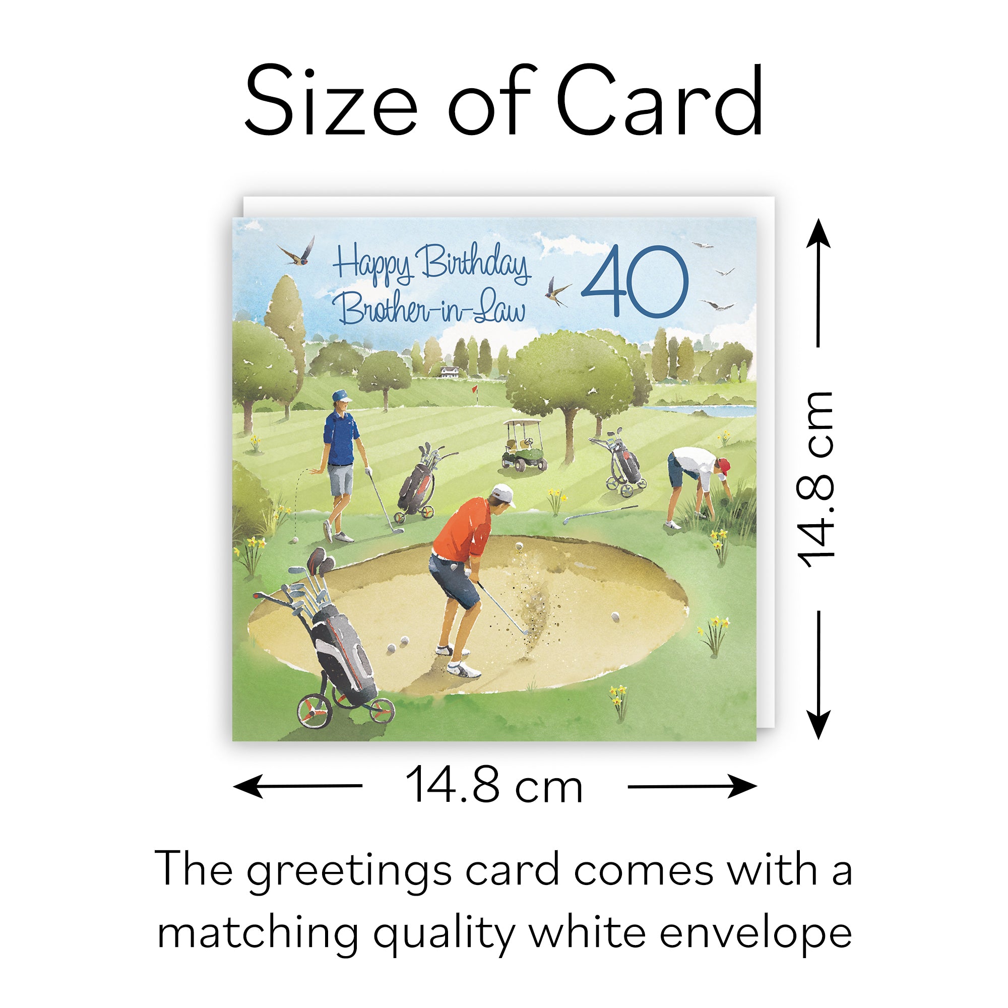 40th Brother-in-Law Golfing Birthday Card Golf Bunker Milo's Gallery