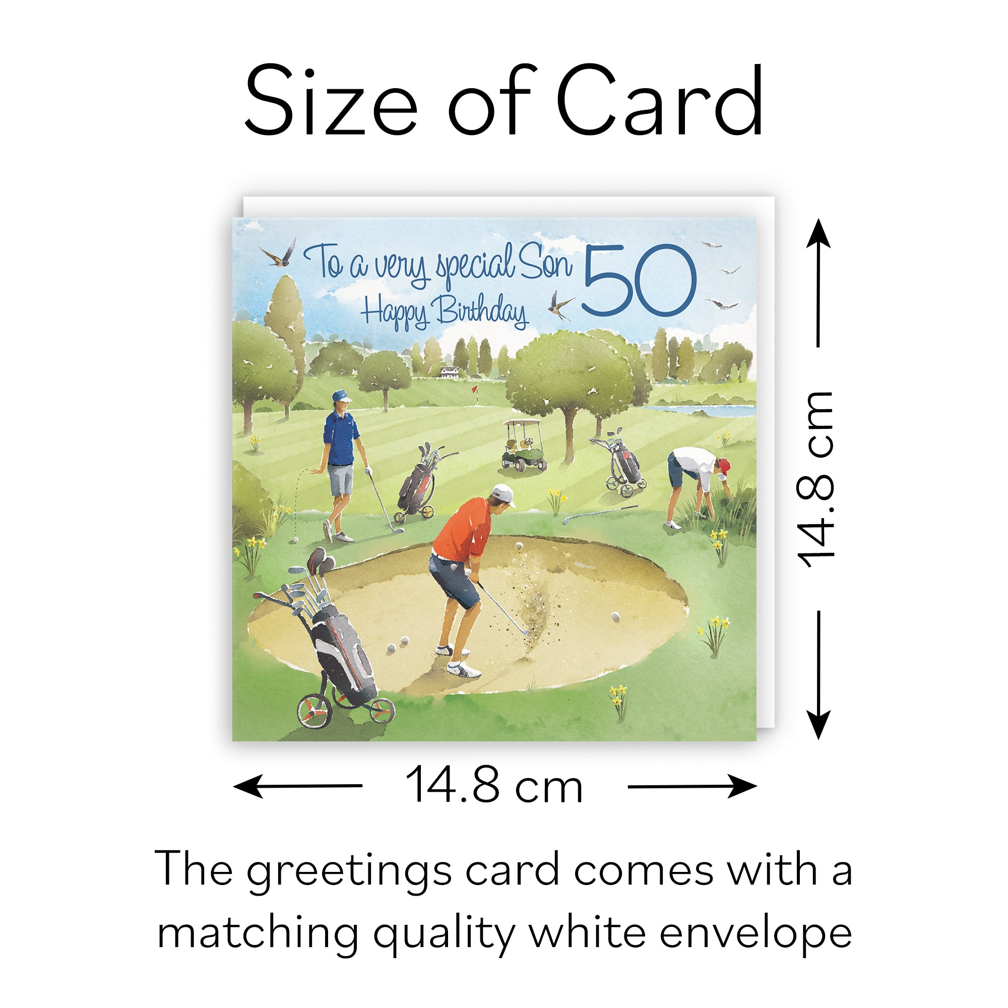 50th Son Golfing Birthday Card Golf Bunker Milo's Gallery