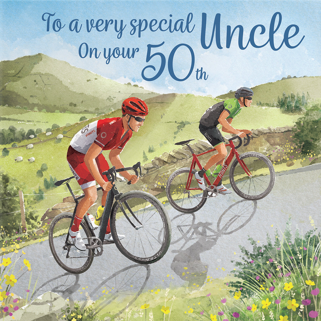 50th Uncle Birthday Card Road Cycling Milo's Gallery