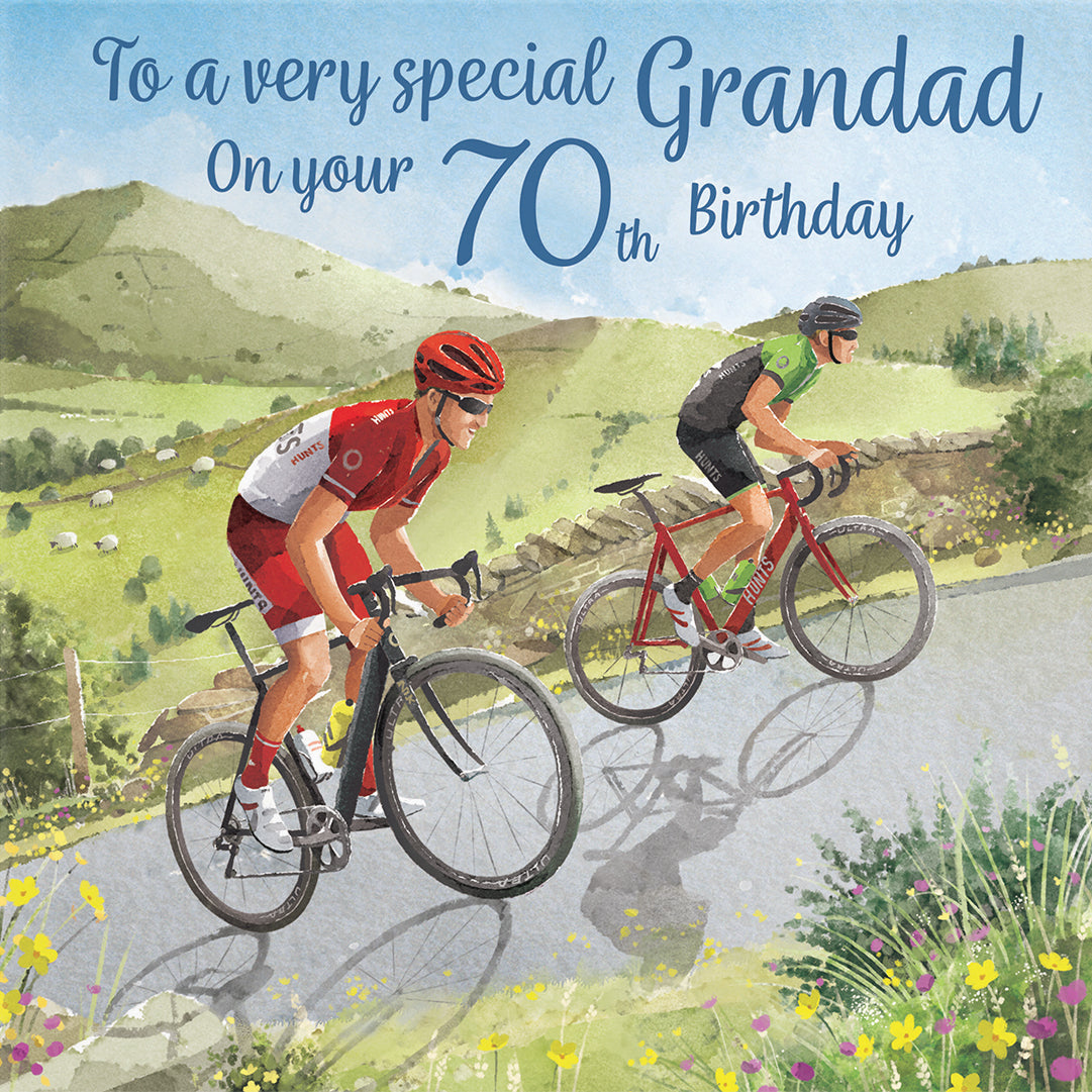 70th Grandad Birthday Card Road Cycling Milo's Gallery