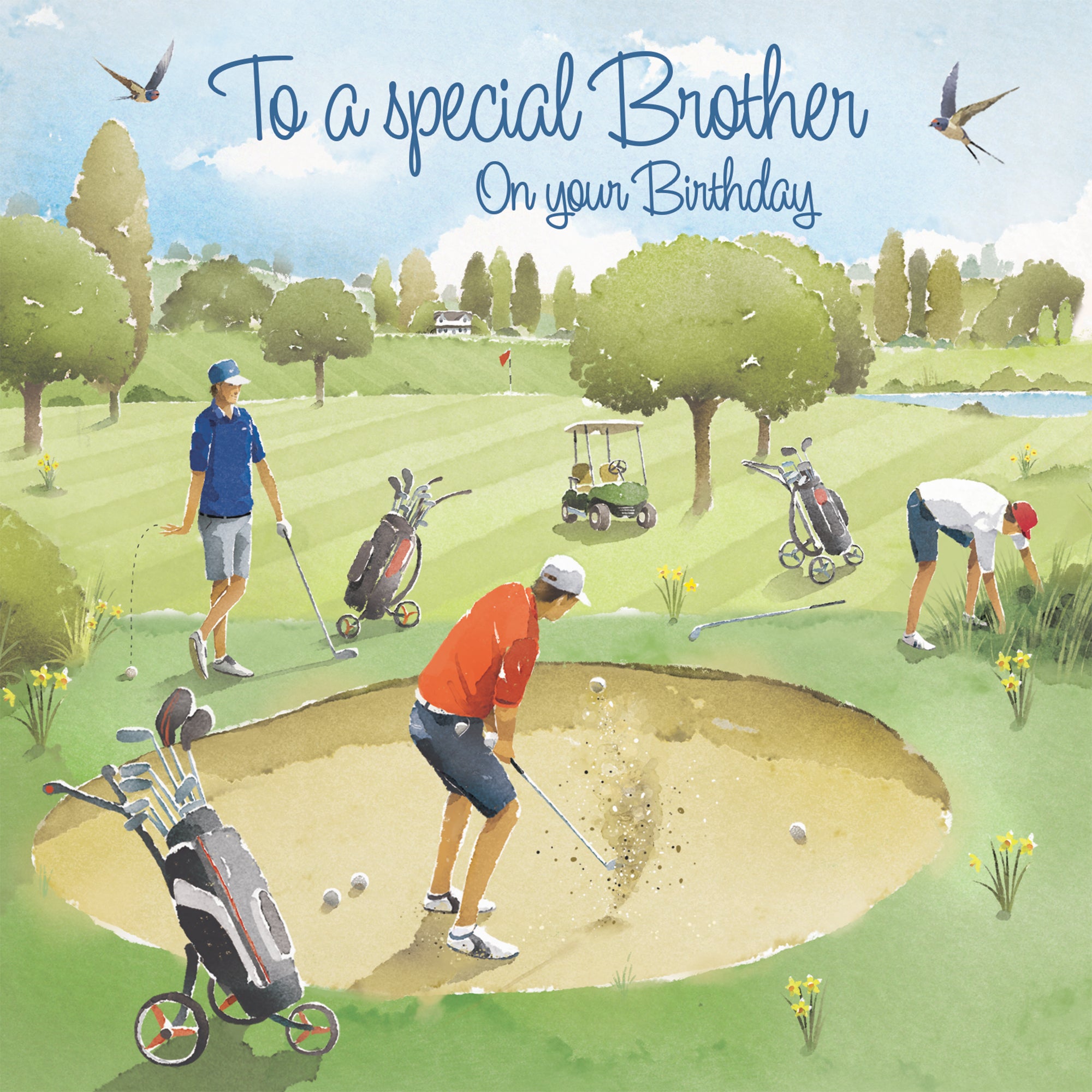 Brother Golfing Birthday Card Golf Bunker Milo's Gallery