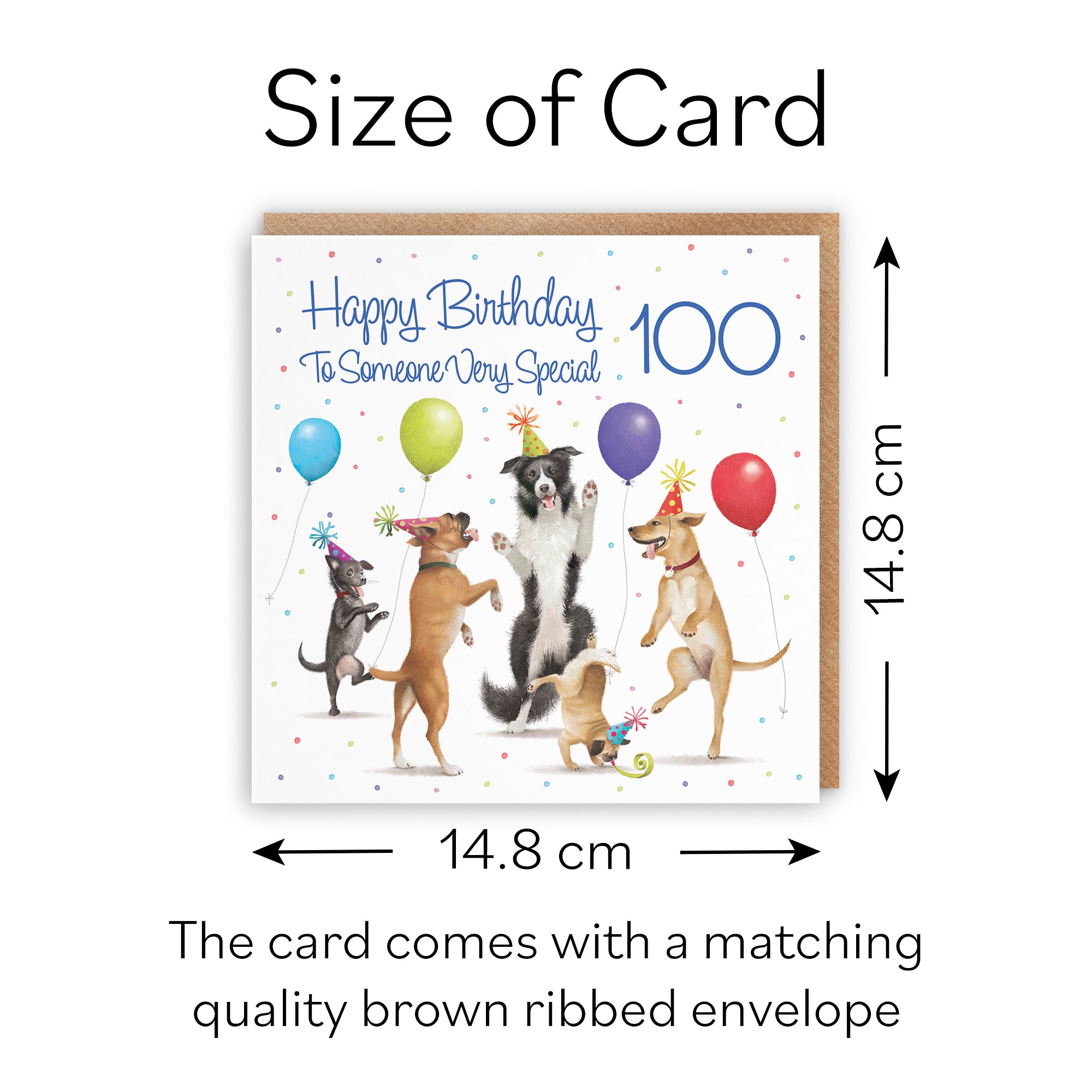 100th Someone Special Birthday Card Dancing Dogs Milo's Gallery