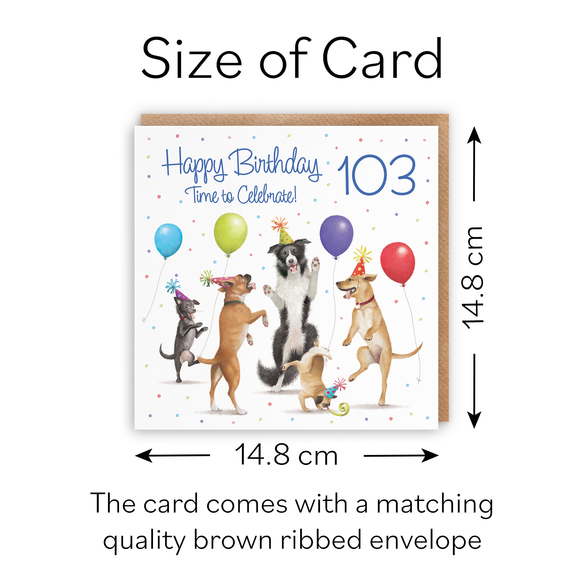 103rd Birthday Card Dancing Dogs Milo's Gallery