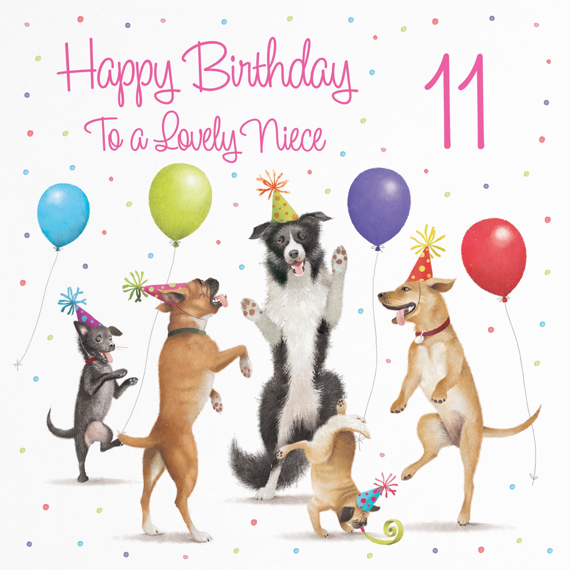 11th Niece Birthday Card Dancing Dogs Milo's Gallery