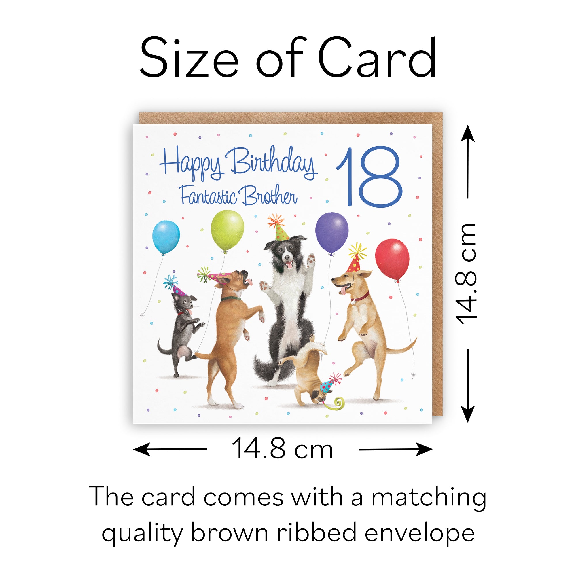 18th Brother Birthday Card Dancing Dogs Milo's Gallery