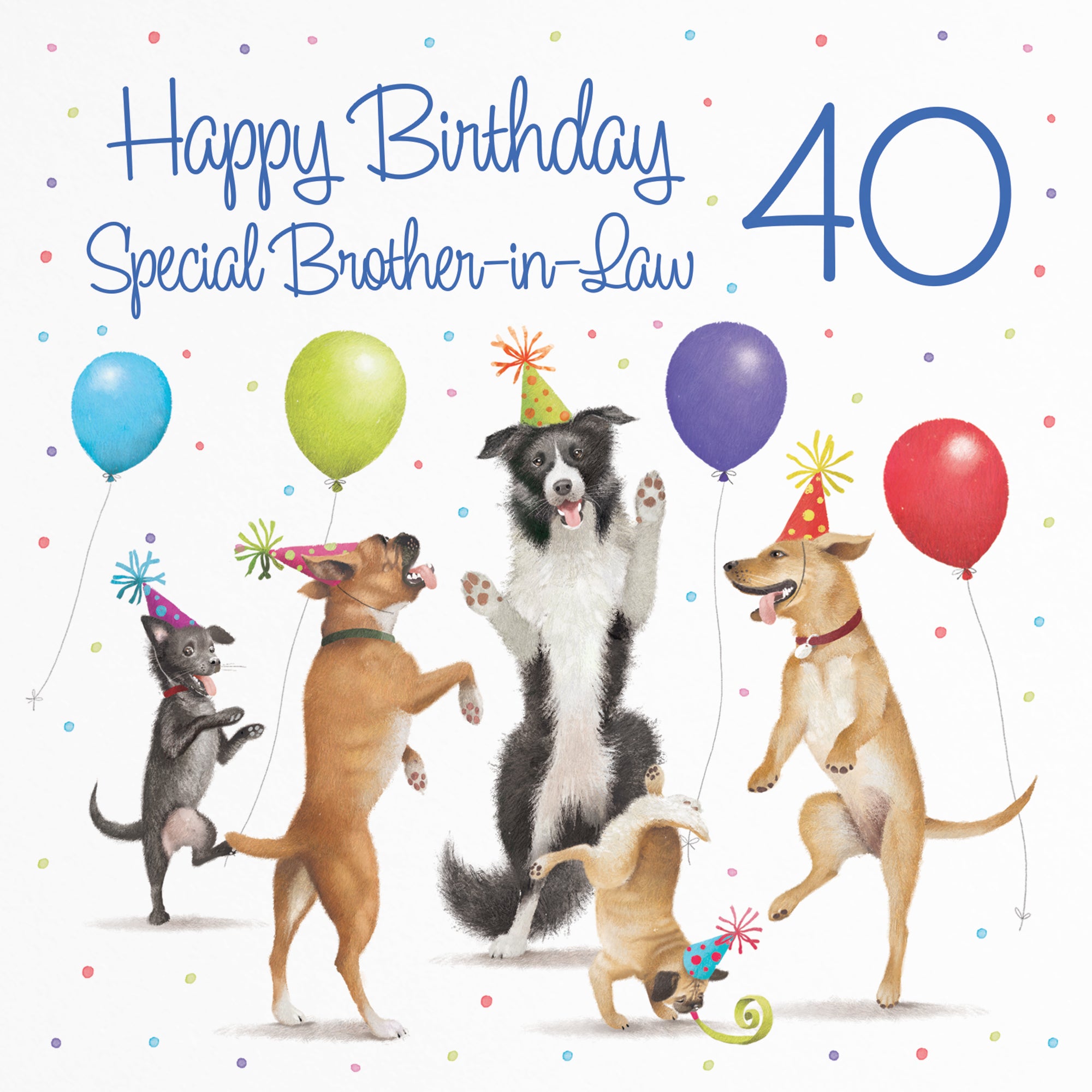 40th Brother-in-Law Birthday Card Dancing Dogs Milo's Gallery