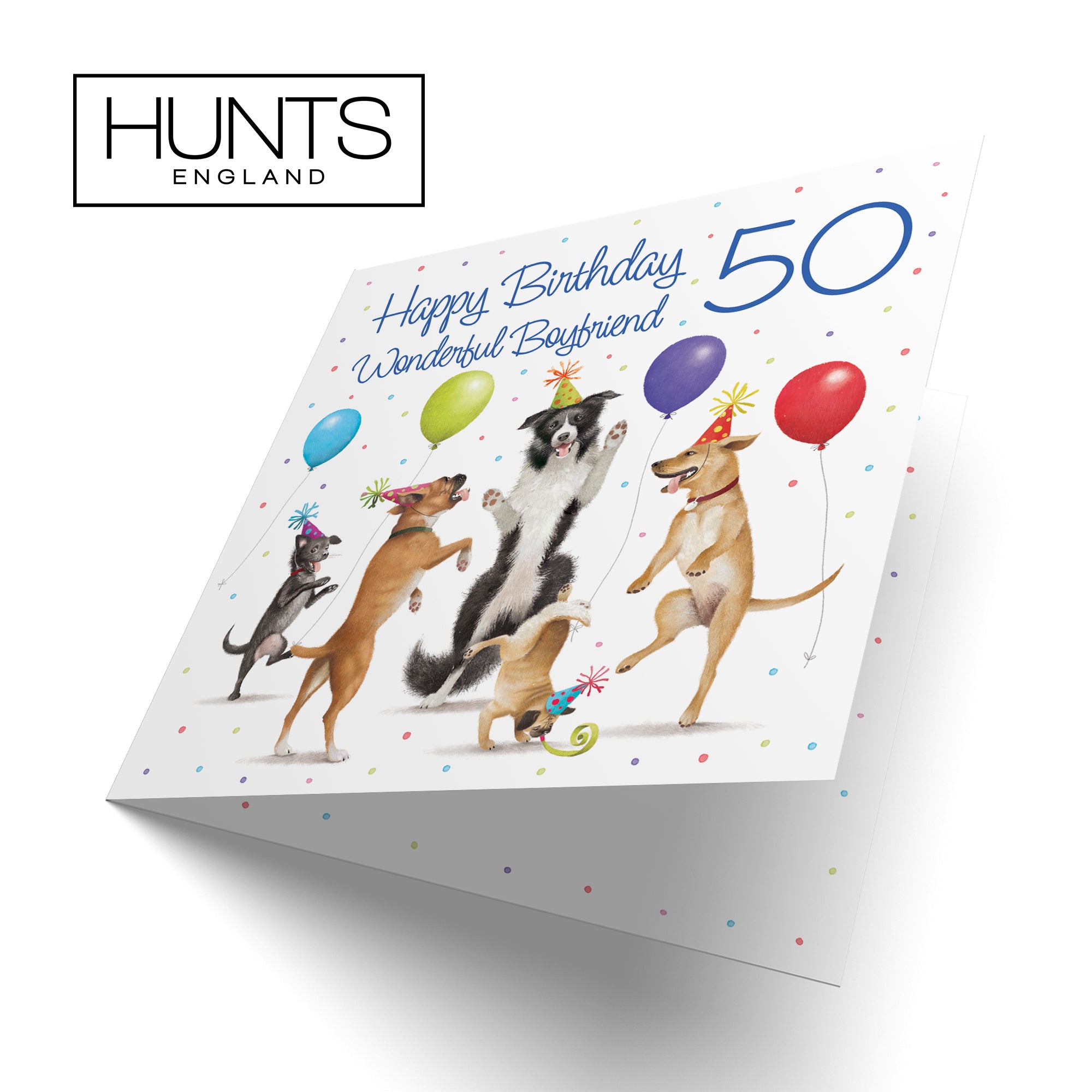 50th Boyfriend Birthday Card Dancing Dogs Milo's Gallery