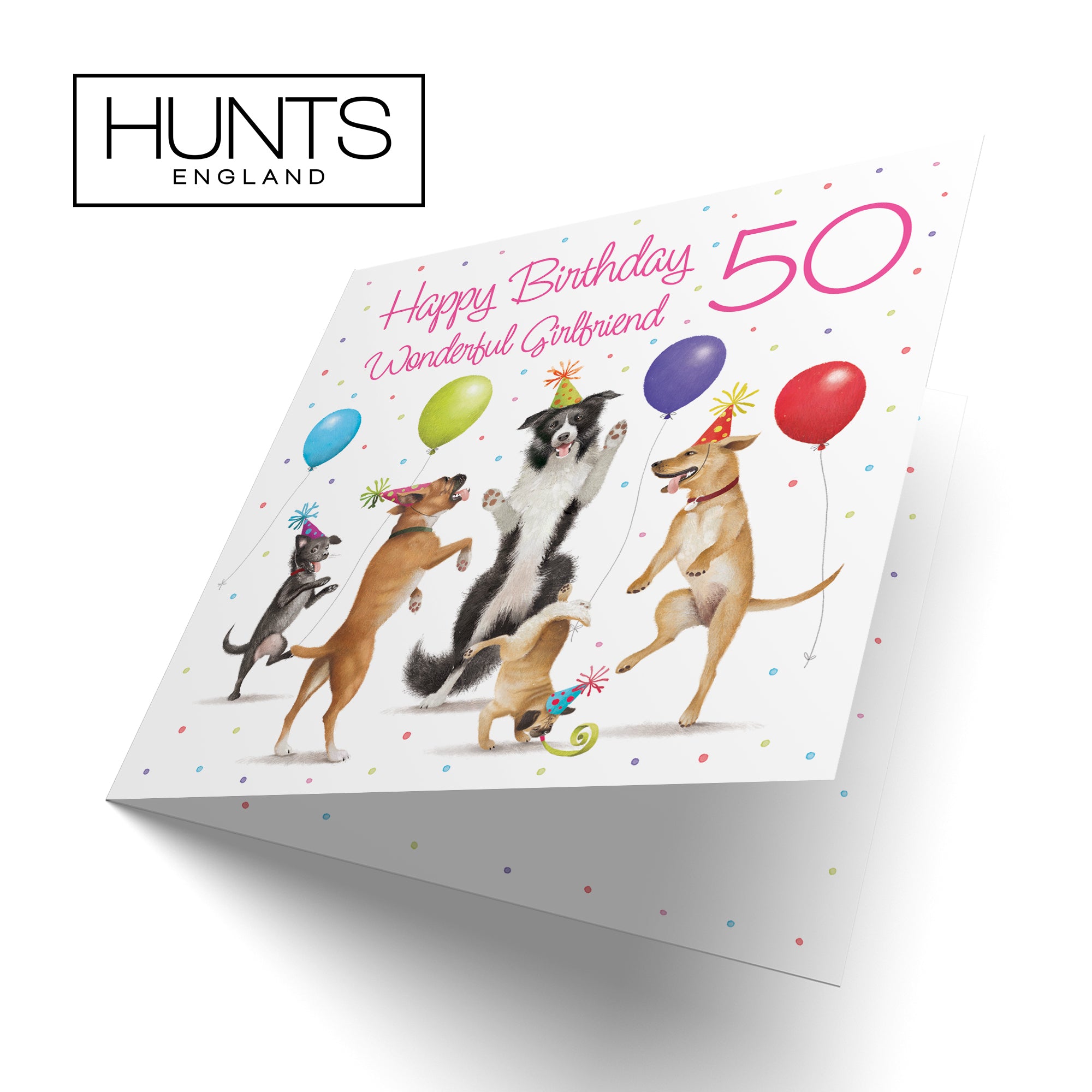 50th Girlfriend Birthday Card Dancing Dogs Milo's Gallery