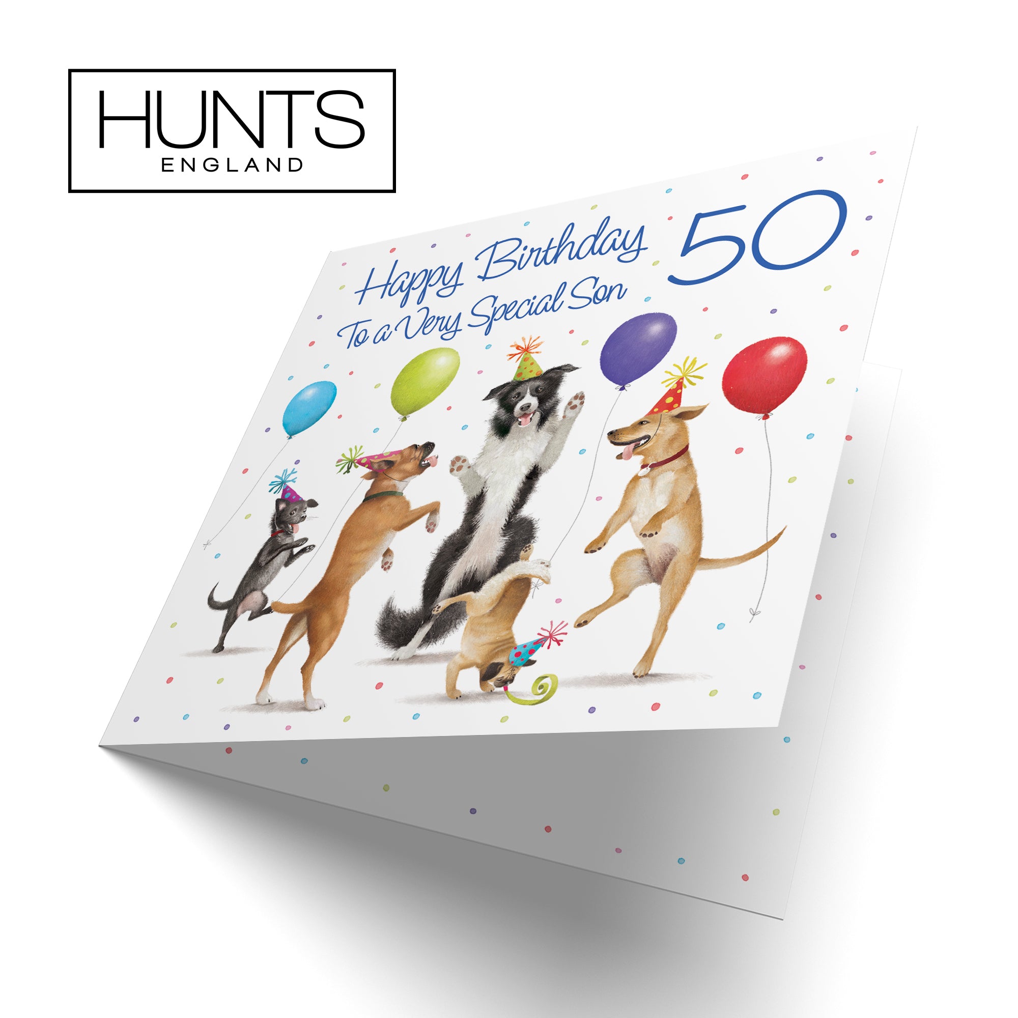 50th Son Birthday Card Dancing Dogs Milo's Gallery