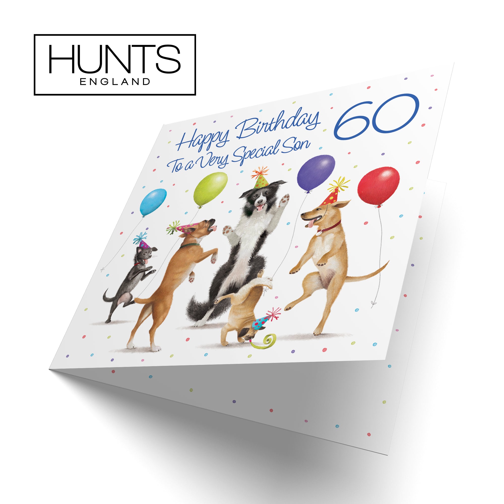 60th Son Birthday Card Dancing Dogs Milo's Gallery