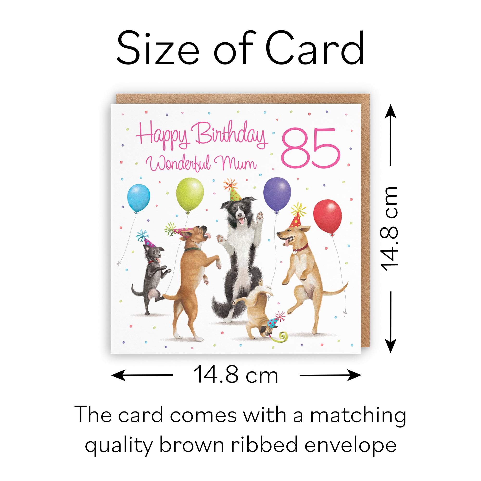 85th Mum Birthday Card Dancing Dogs Milo's Gallery