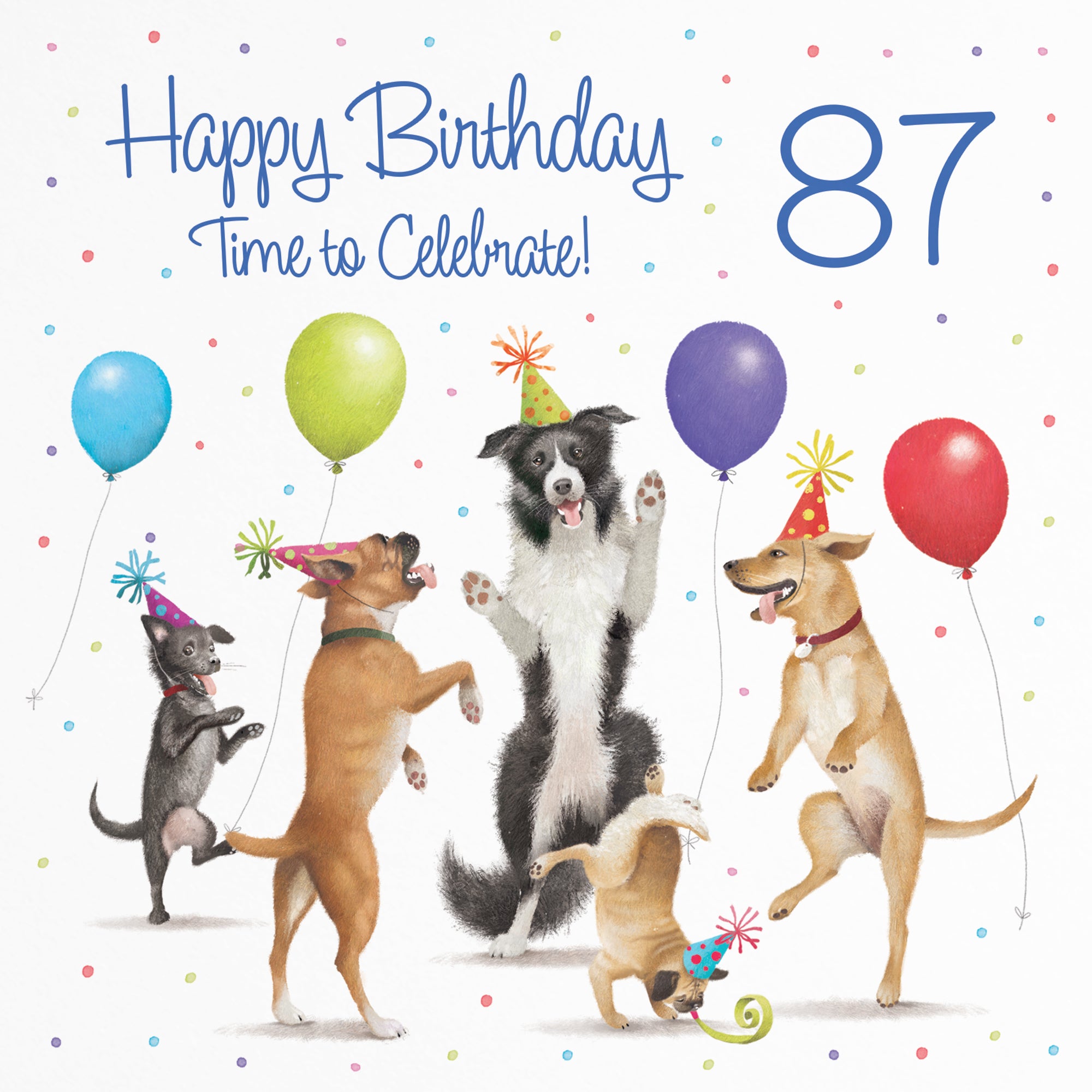 87th Birthday Card Dancing Dogs Milo's Gallery