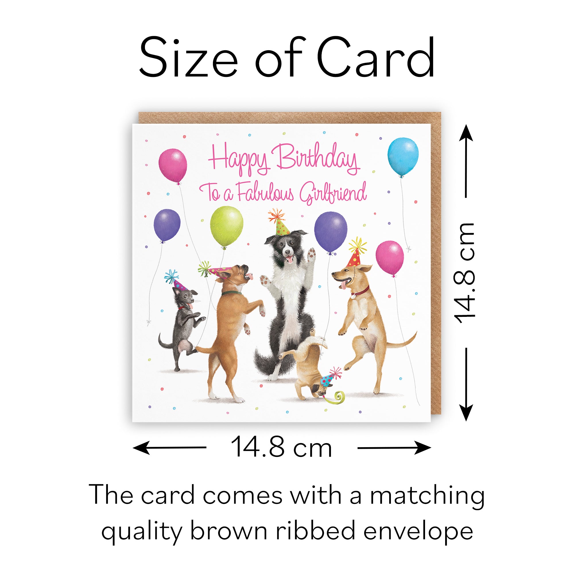 Girlfriend Birthday Card Dancing Dogs Milo's Gallery