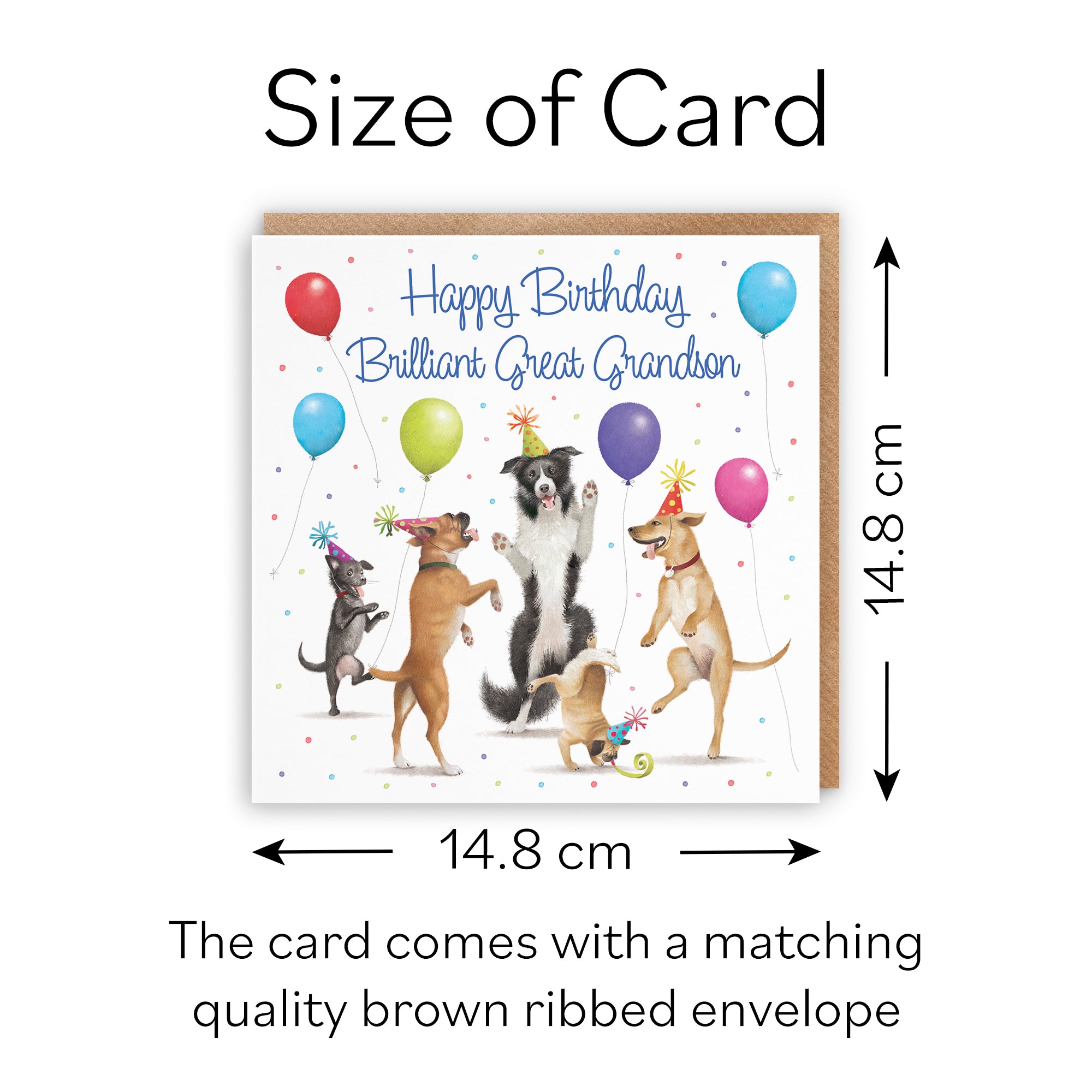 Great Grandson Birthday Card Dancing Dogs Milo's Gallery