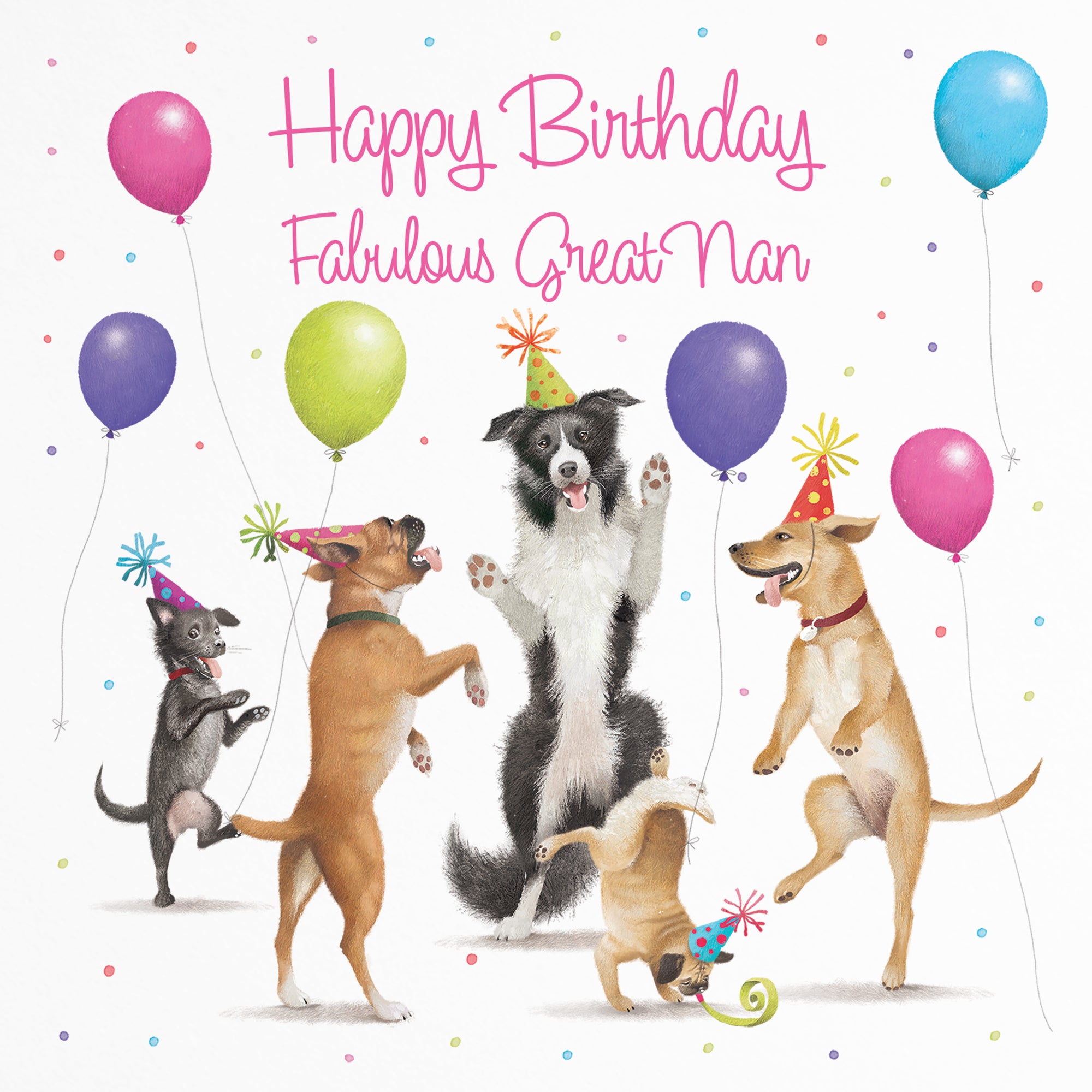 Great Nan Birthday Card Dancing Dogs Milo's Gallery