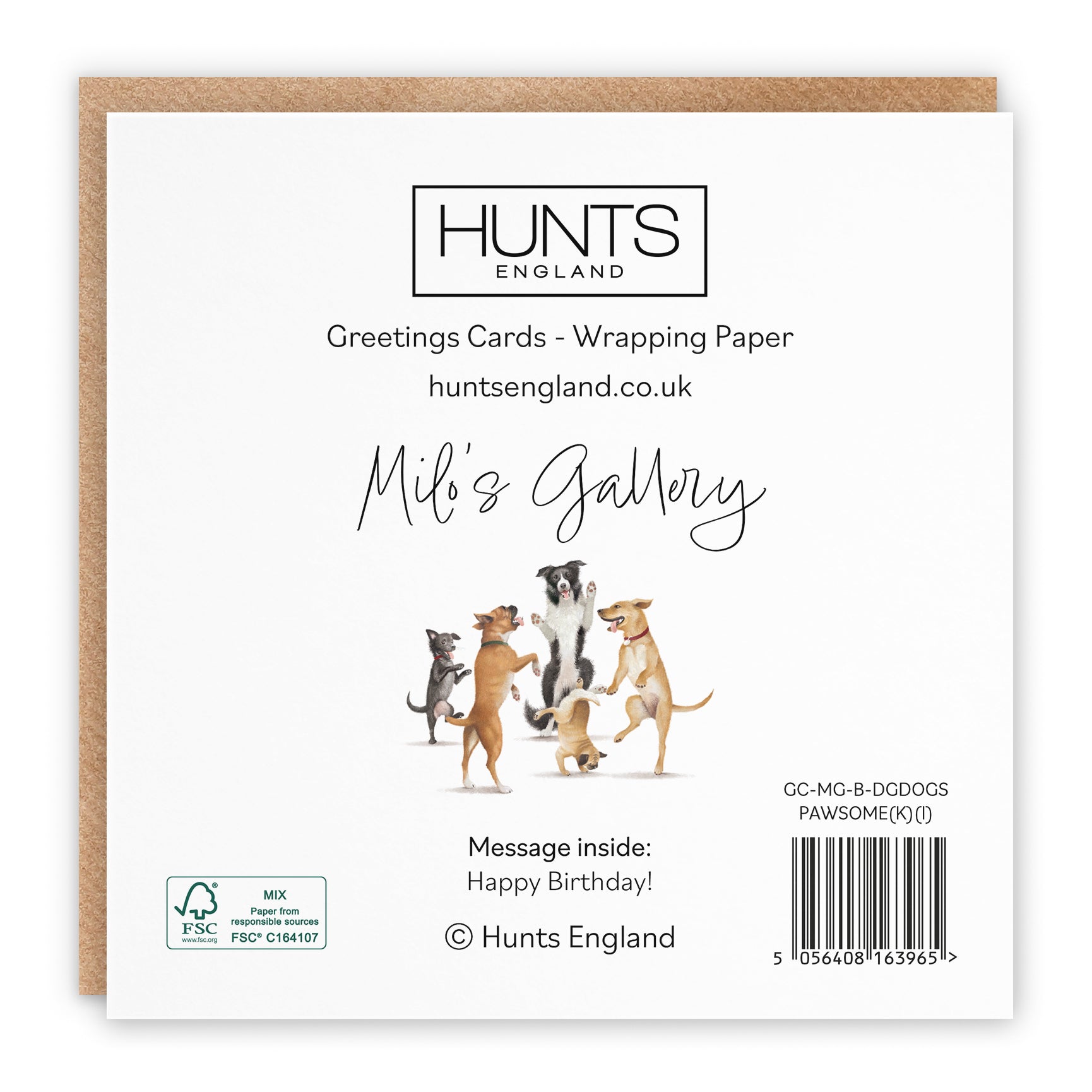 Pawsome Birthday Card Dancing Dogs Milo's Gallery