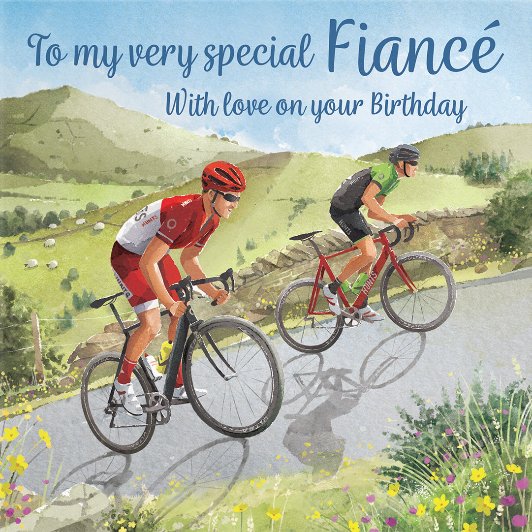 Fiancé Birthday Card Road Cycling Milo's Gallery