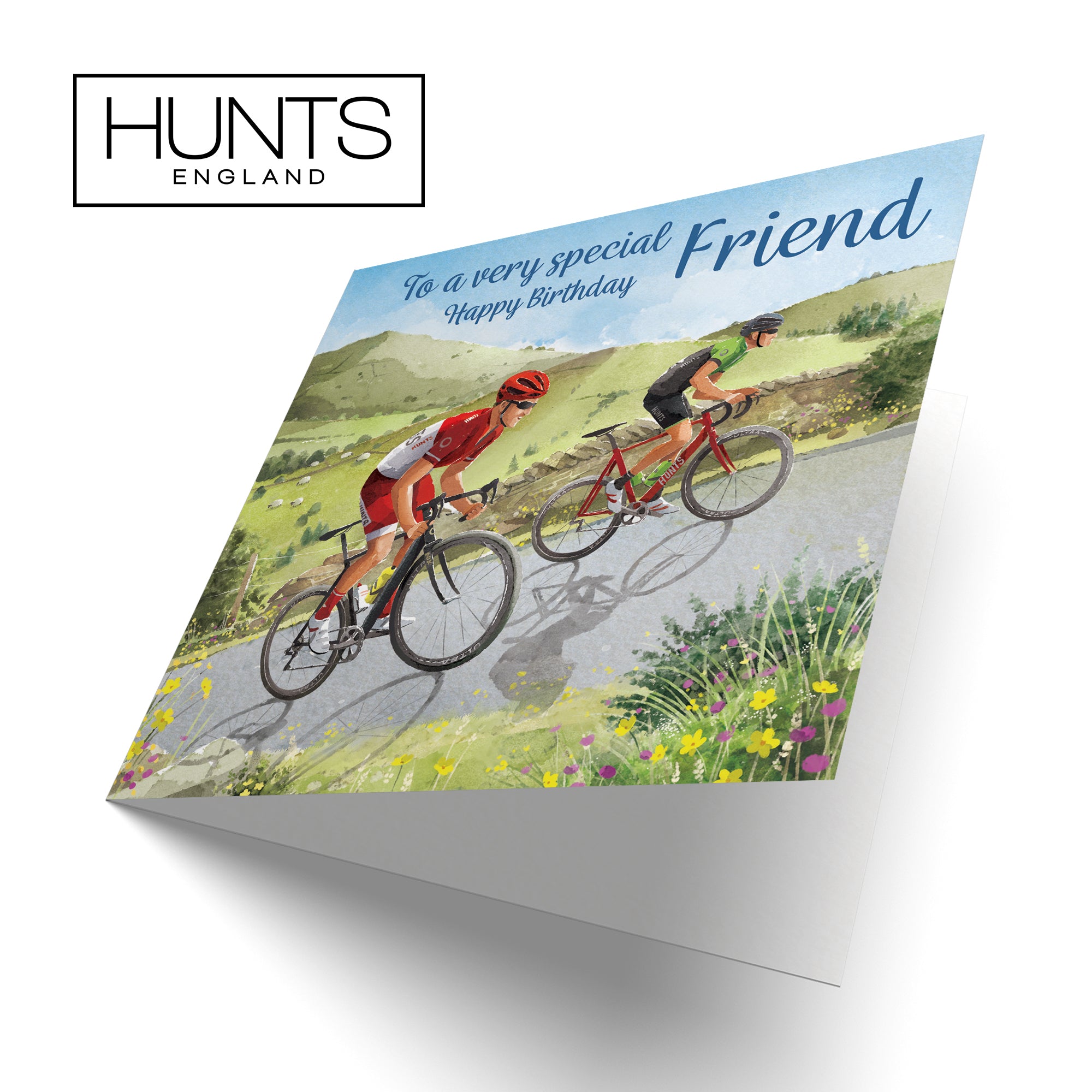 Friend Birthday Card Road Cycling Milo's Gallery – Hunts England