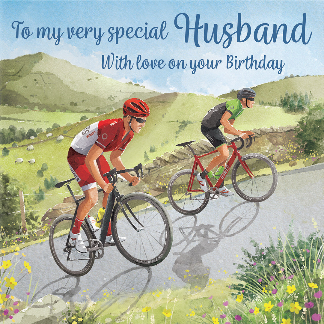 Husband Birthday Card Road Cycling Milo's Gallery