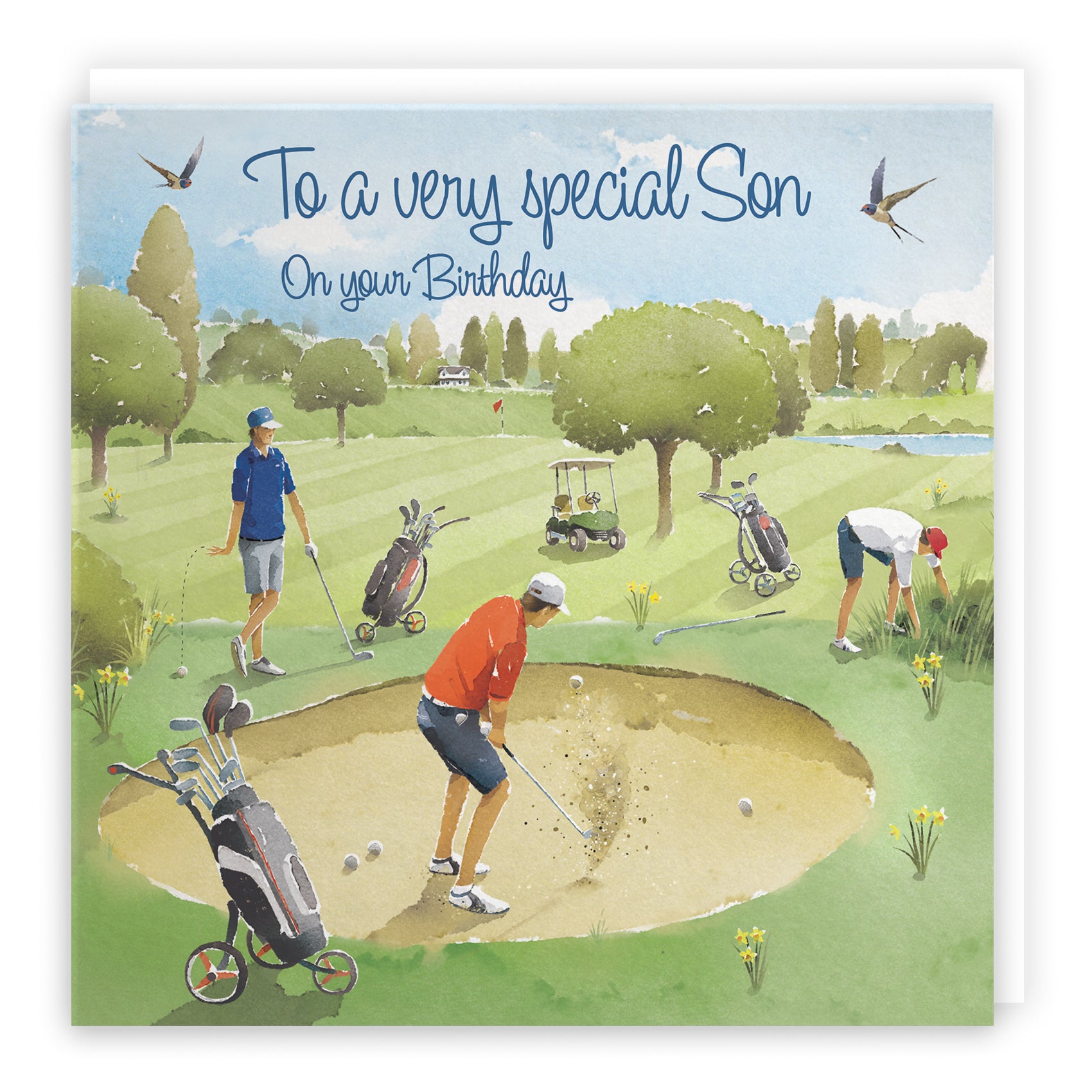 Son Golfing Birthday Card Golf Bunker Milo's Gallery