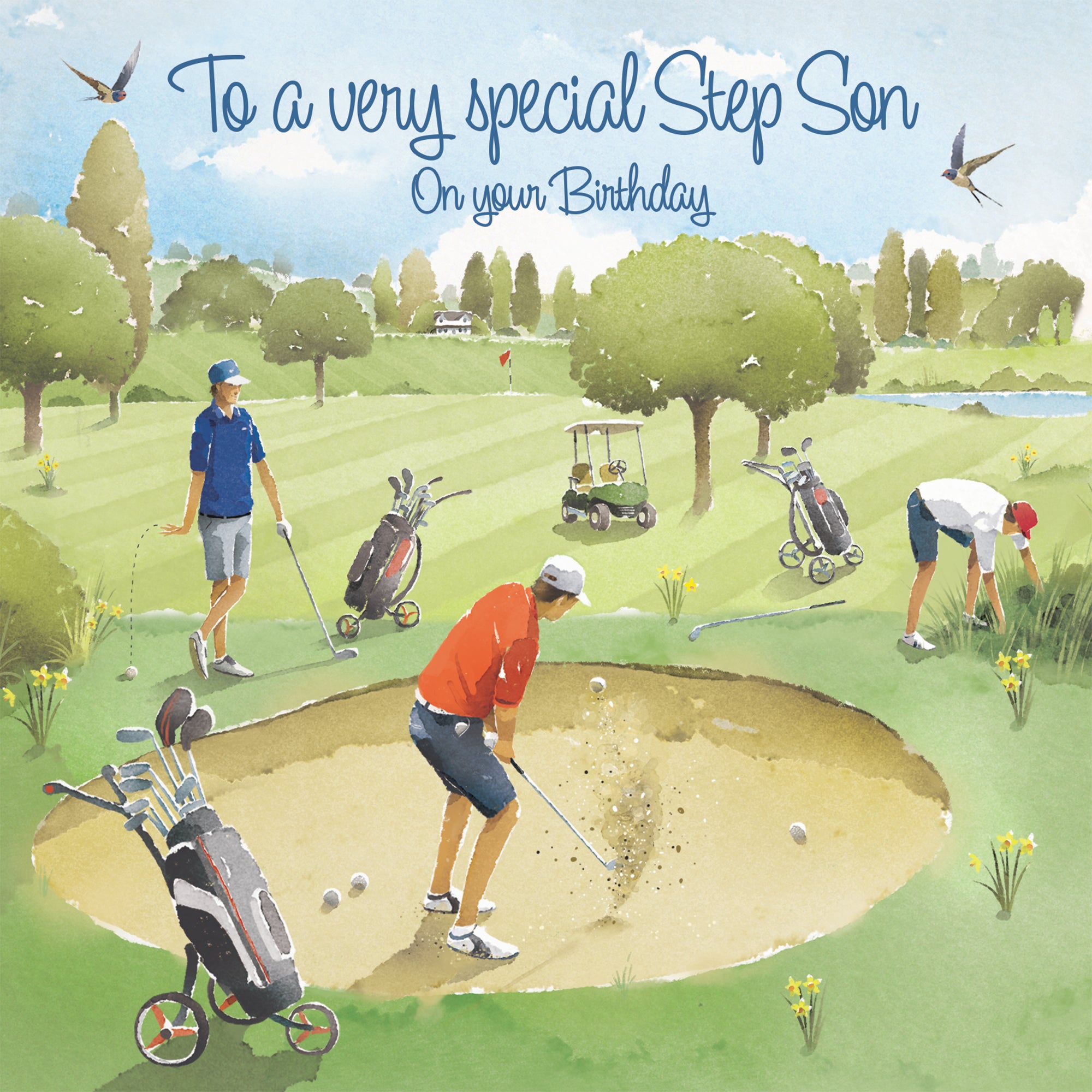 Step Son Golfing Birthday Card Golf Bunker Milo's Gallery