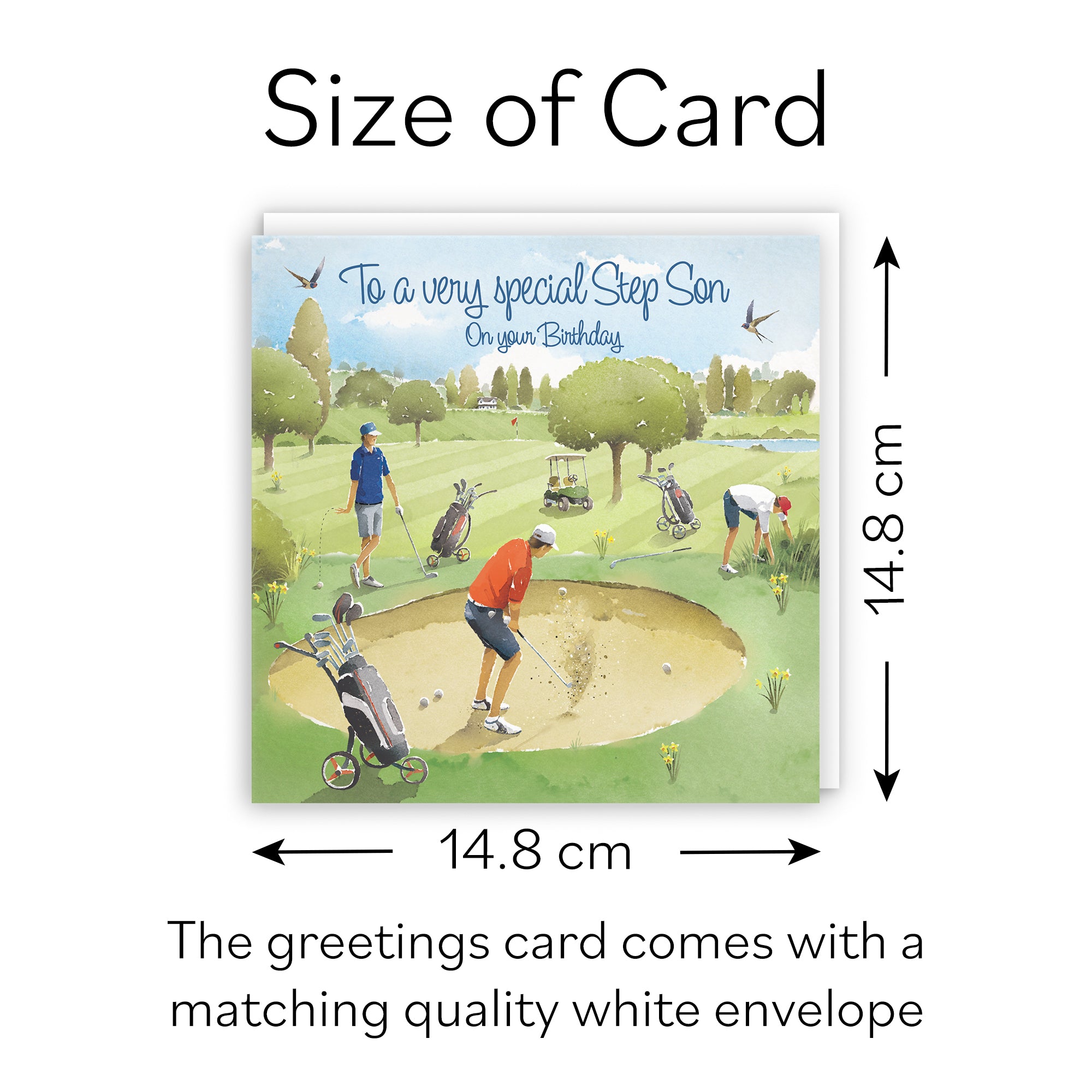 Step Son Golfing Birthday Card Golf Bunker Milo's Gallery