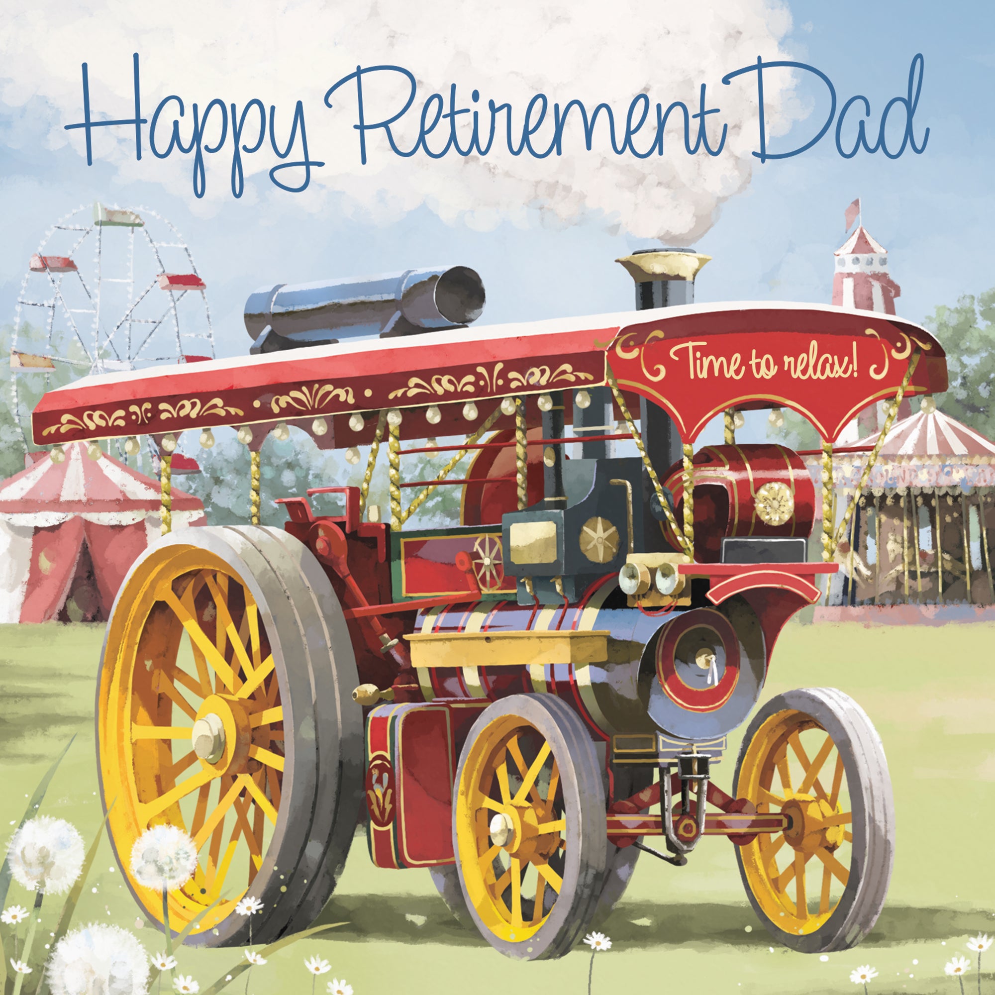 Dad Traction Engine Retirement Card Milo's Gallery