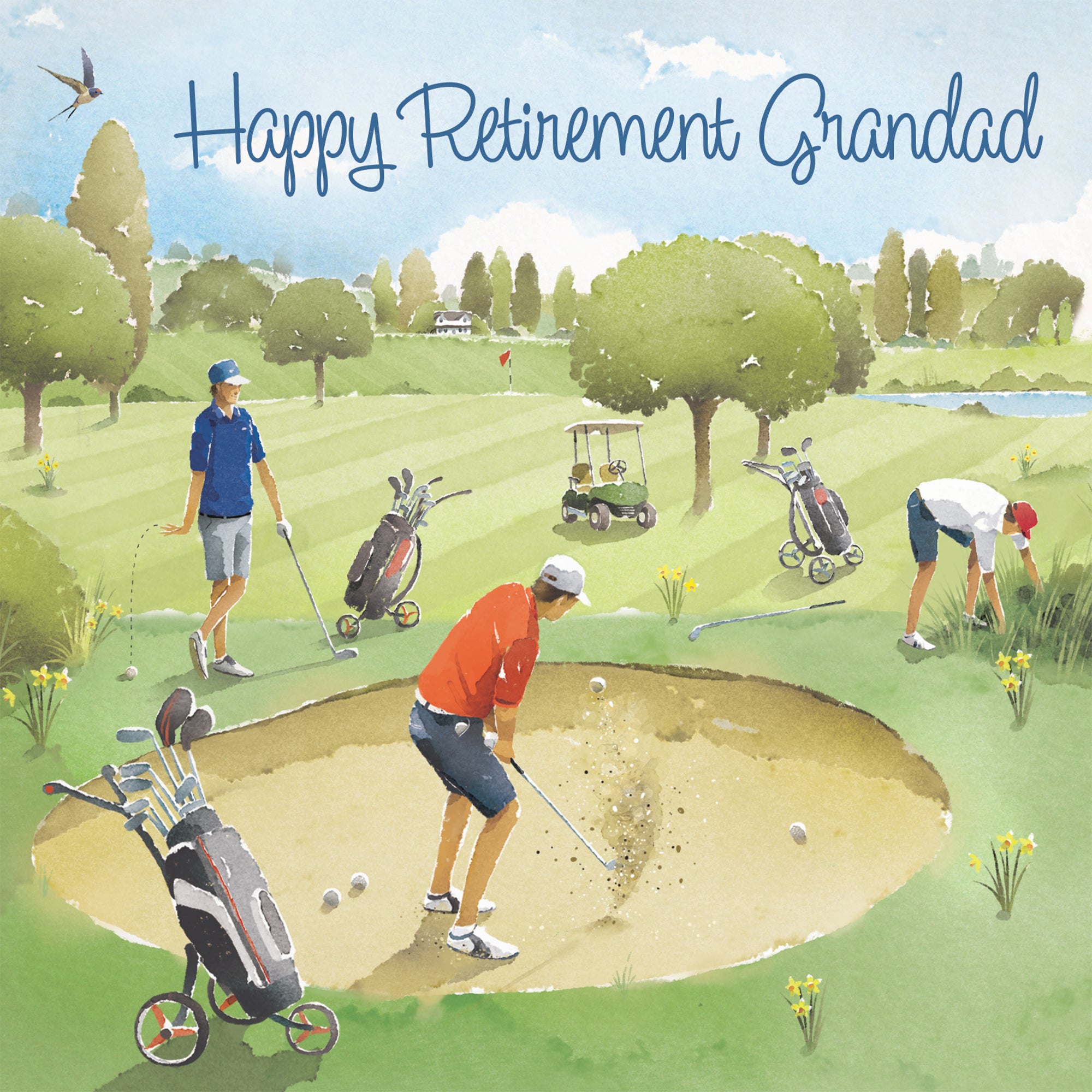 Grandad Golfing Retirement Card Golf Bunker Milo's Gallery