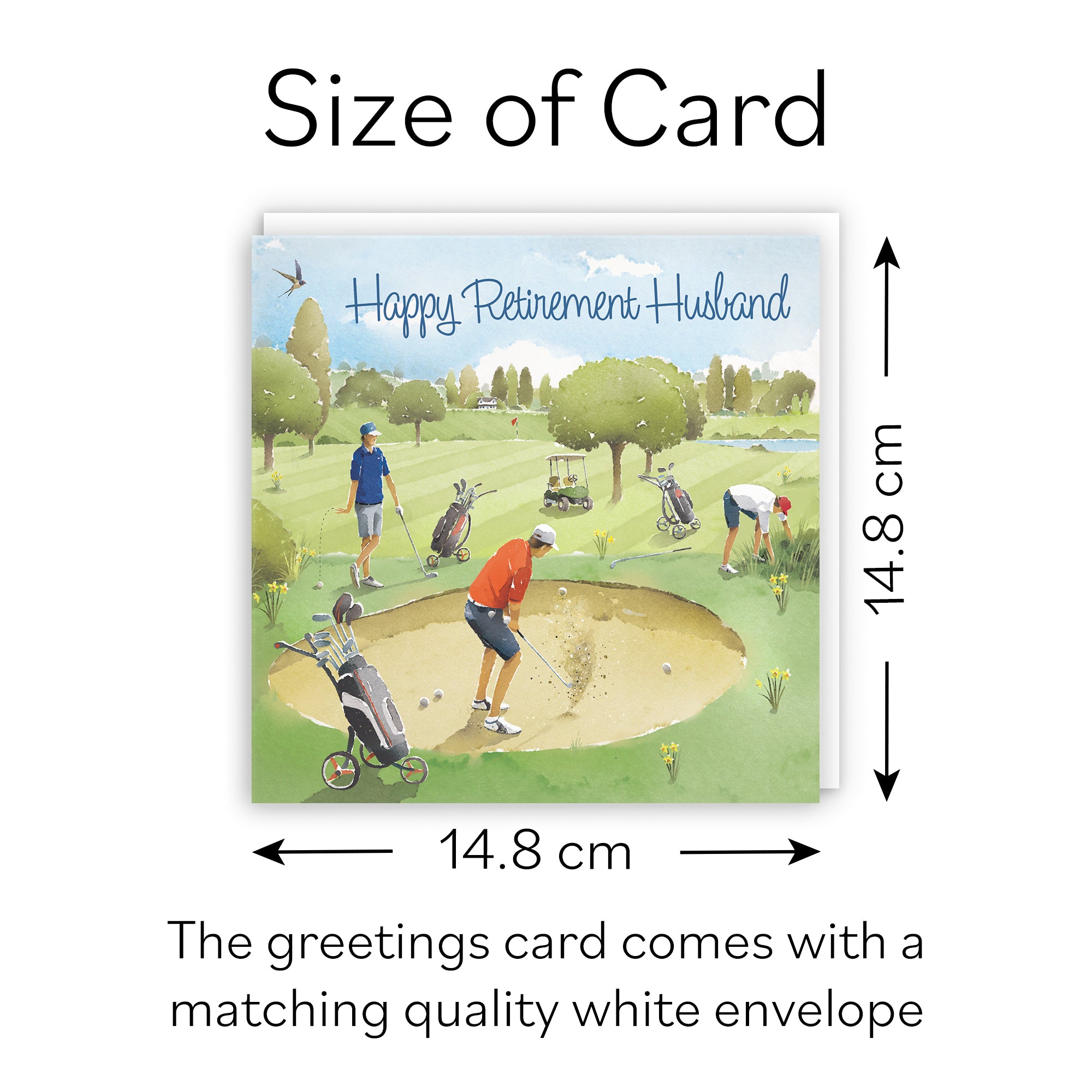 Husband Golfing Retirement Card Golf Bunker Milo's Gallery