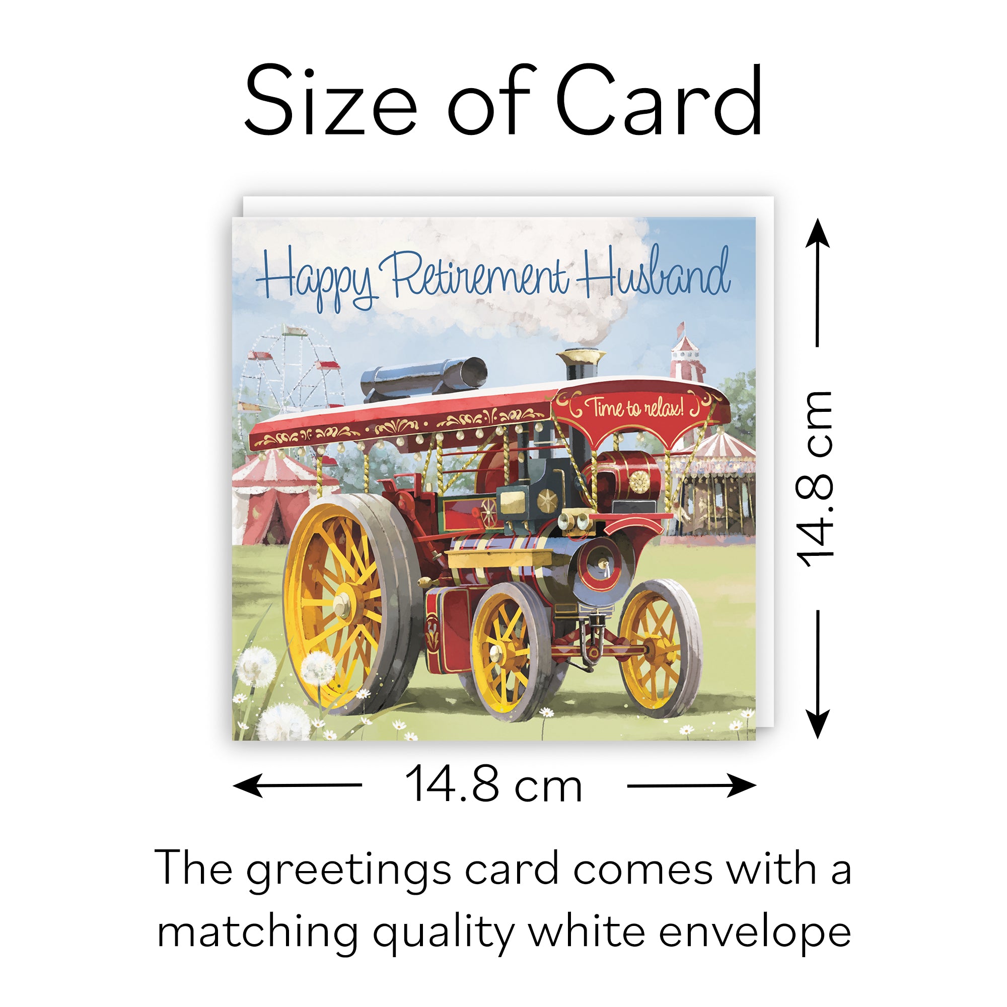 Husband Traction Engine Retirement Card Steam Tractor Milo's Gallery