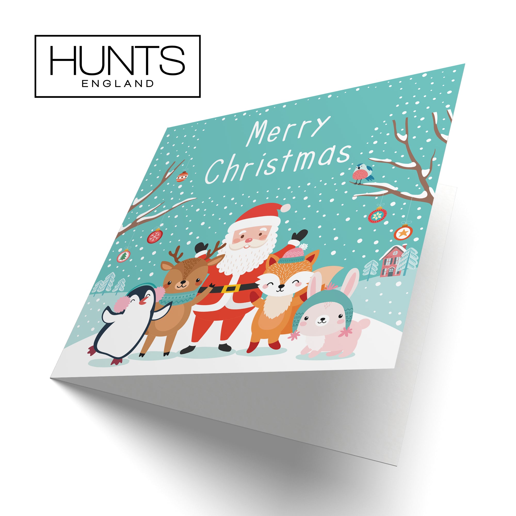 Santa And Friends Pack Of 10 Christmas Cards And Envelopes