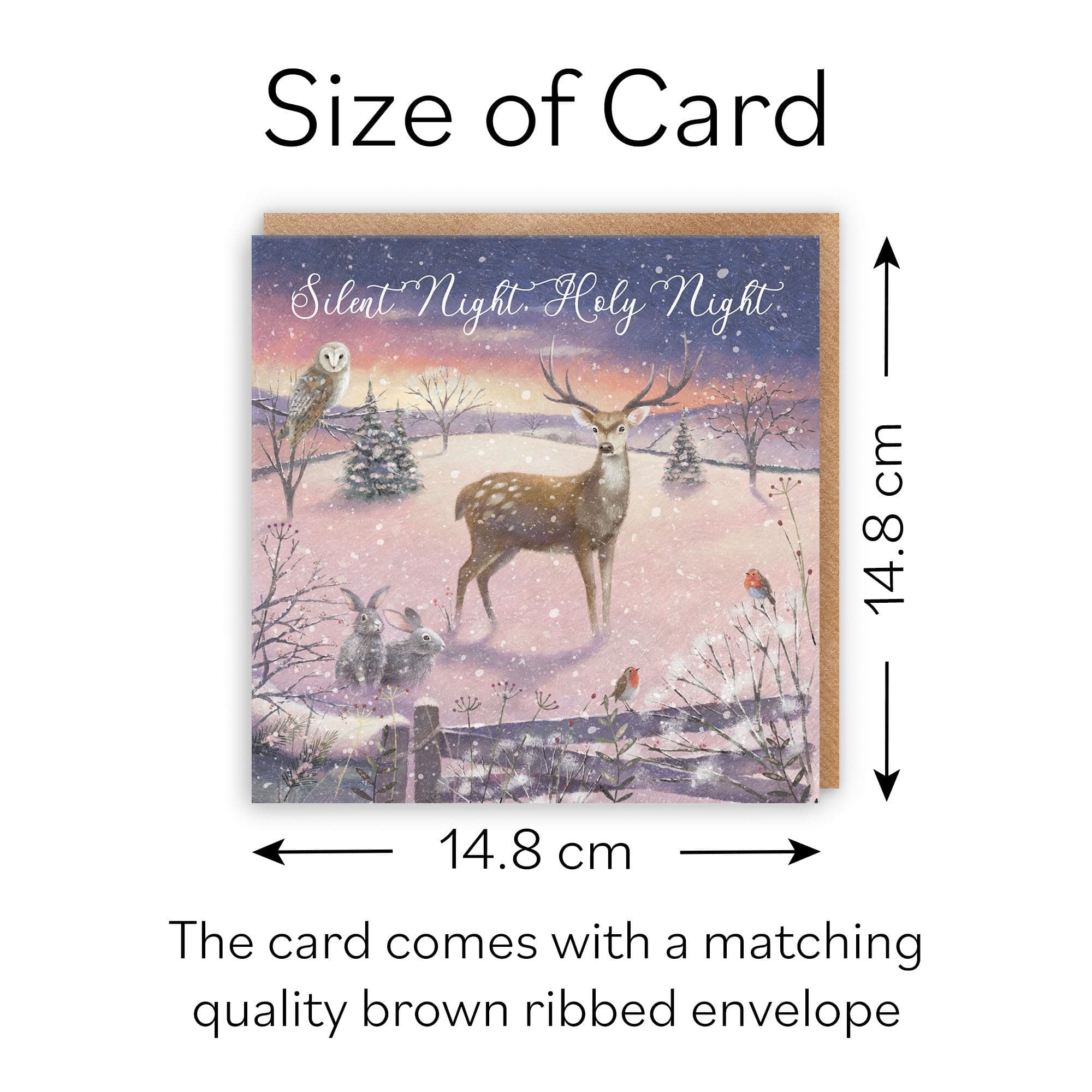 Christian Religious Christmas Card Silent Night Holy Night 'The Stag'