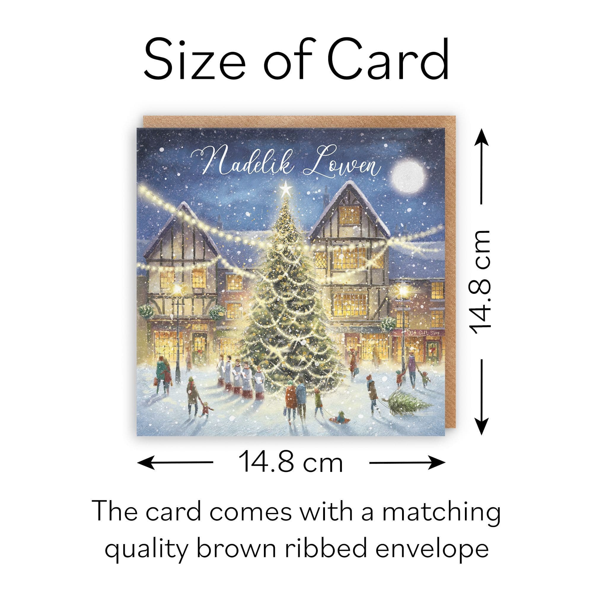 Cornish Language Christmas Card 'Christmas Eve' Milo's Gallery