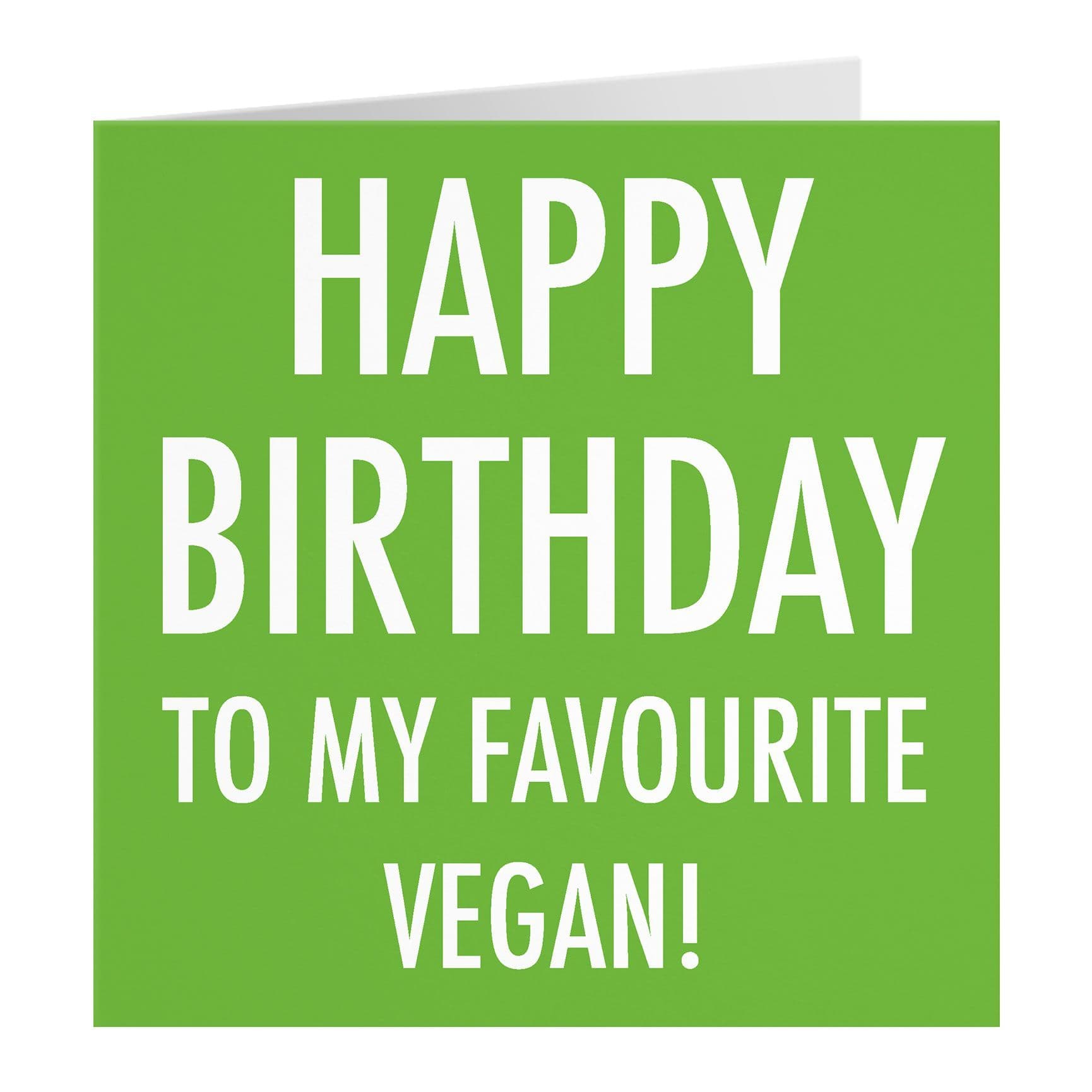 Favourite Vegan Birthday Card Urban Colour