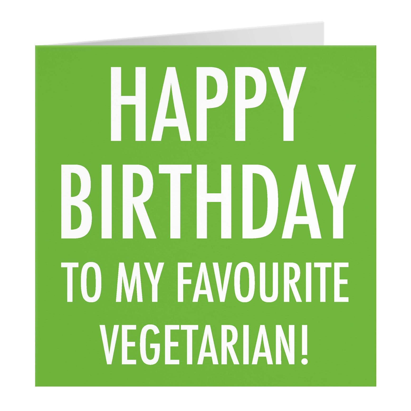 Favourite Vegetarian Birthday Card Urban Colour